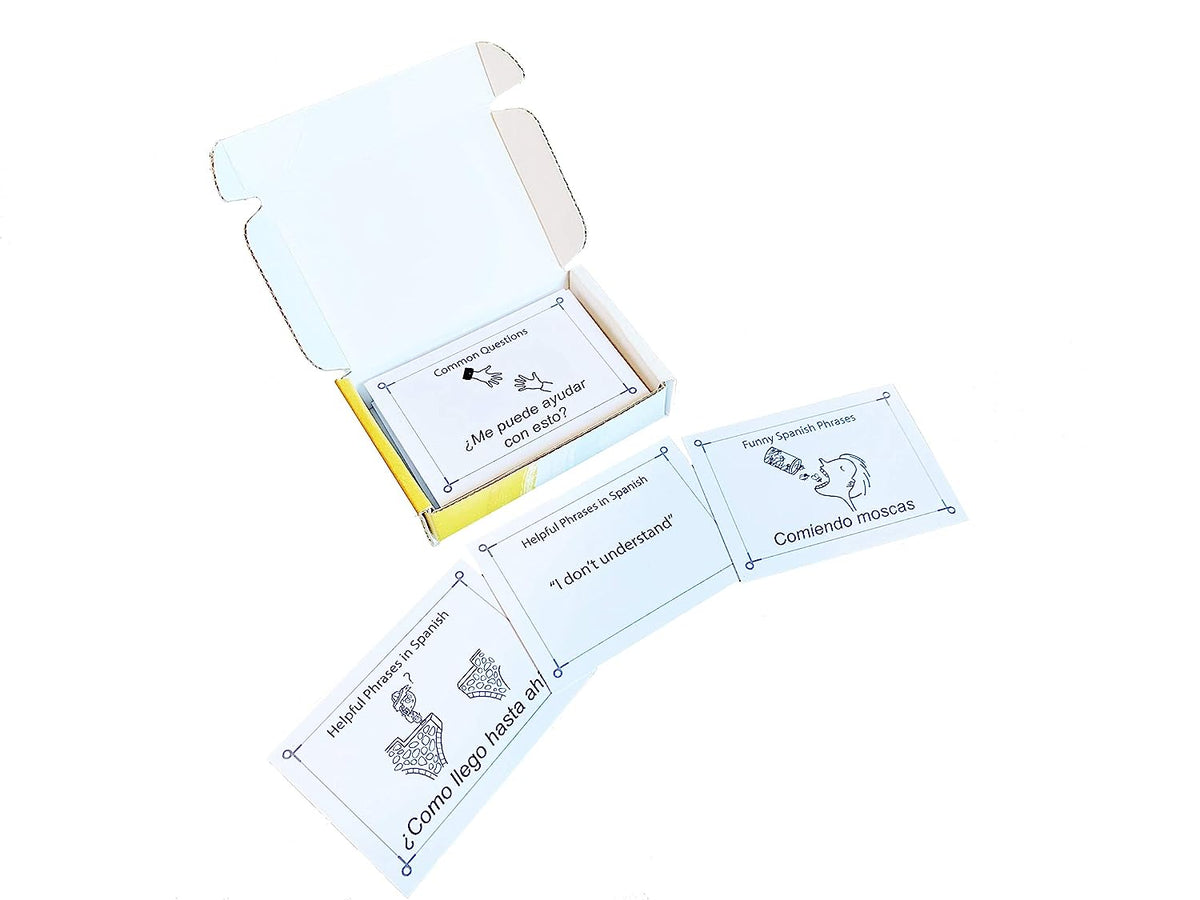 Premier Flashcards- Learn Spanish Study Flashcards | The Most Important and Useful Spanish Phrases | Perfect for Learning Spanish as a Second Language | Made in USA