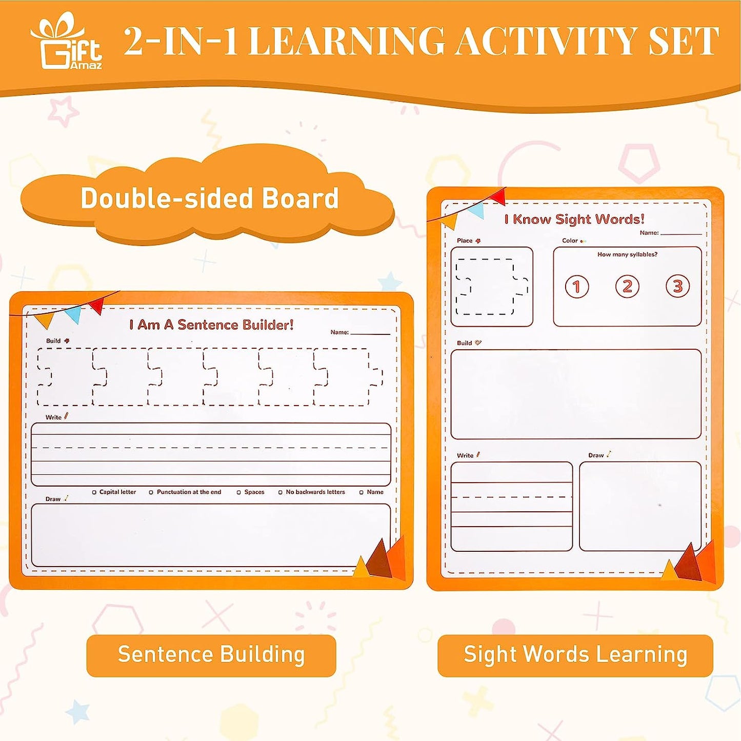 145 PCS Sentence Building for Kids, Sight Word Games Puzzle, Special Education Classroom Must Haves, Grammar Reading Game, Speech Therapy Cardboard Toys for Teacher Kindergarten