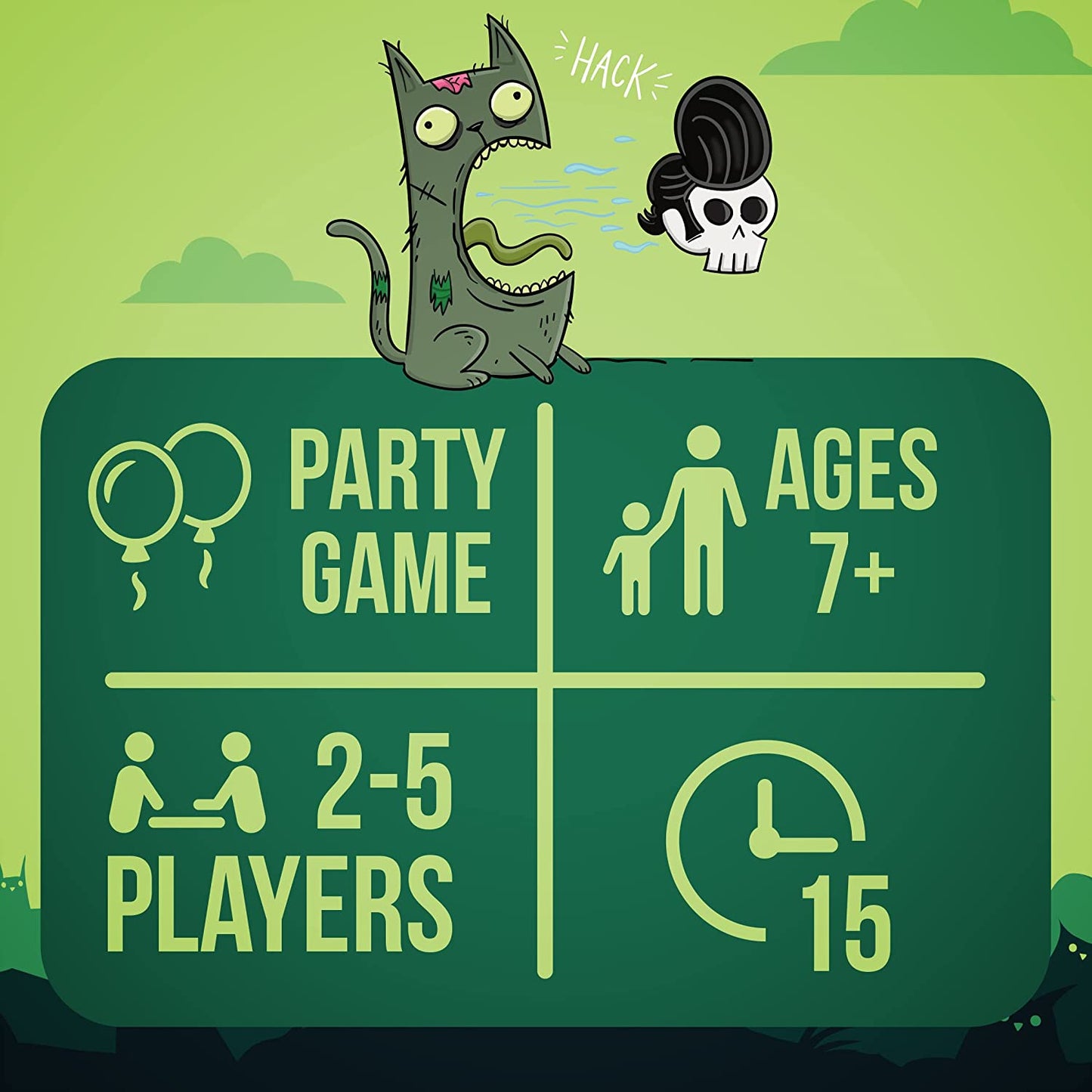 Zombie Kittens Card Game by Exploding Kittens - Fun Family Card Games for Adults Teens & Kids for Game Night Entertainment, 2-5 Players