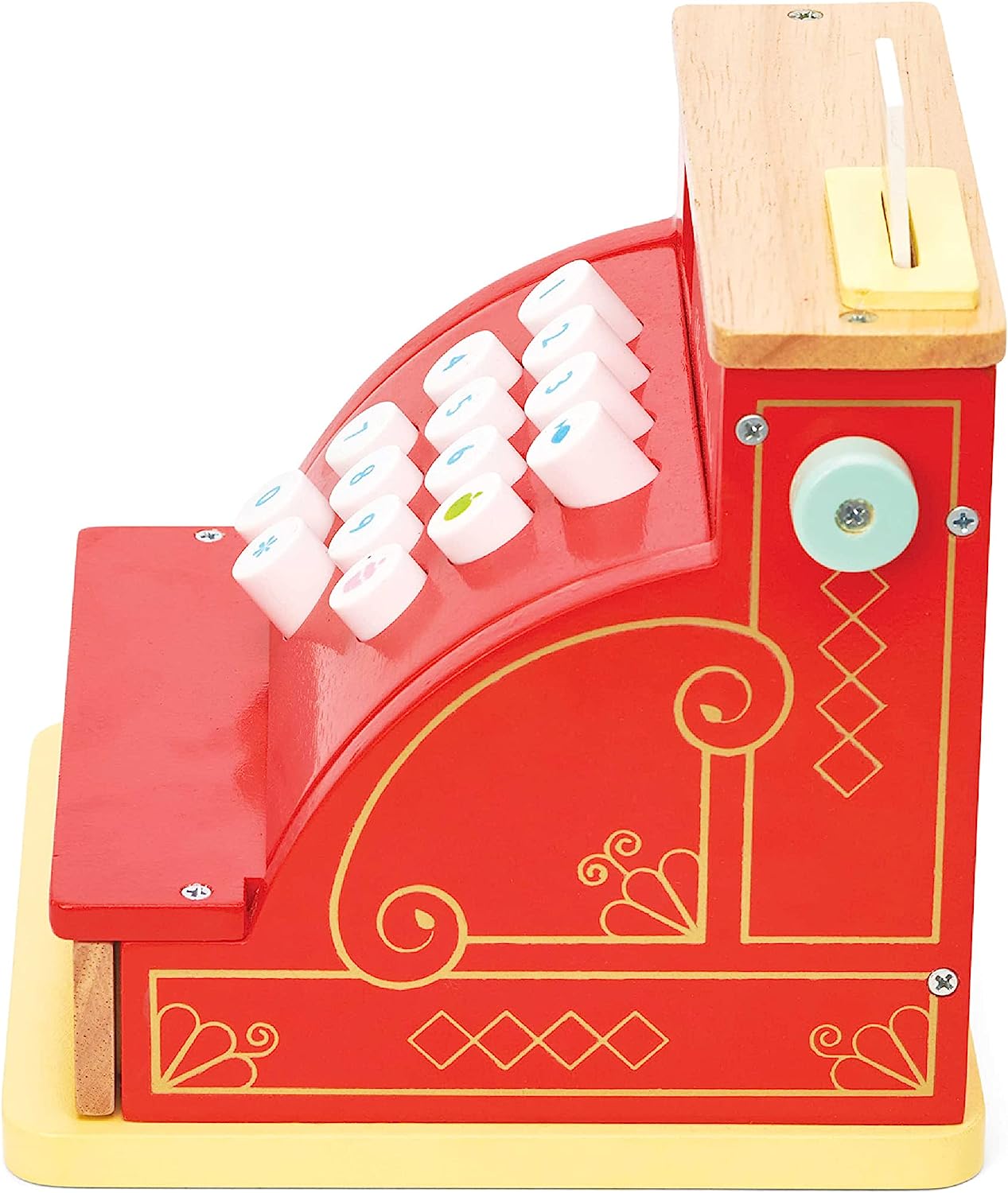 Wooden Honeybake Toy Cash Register | Role Play Toy | With Receipt, Opening Till Drawer And Play Money | Perfect For Supermarket, Food Shop or Cafe Pretend Play