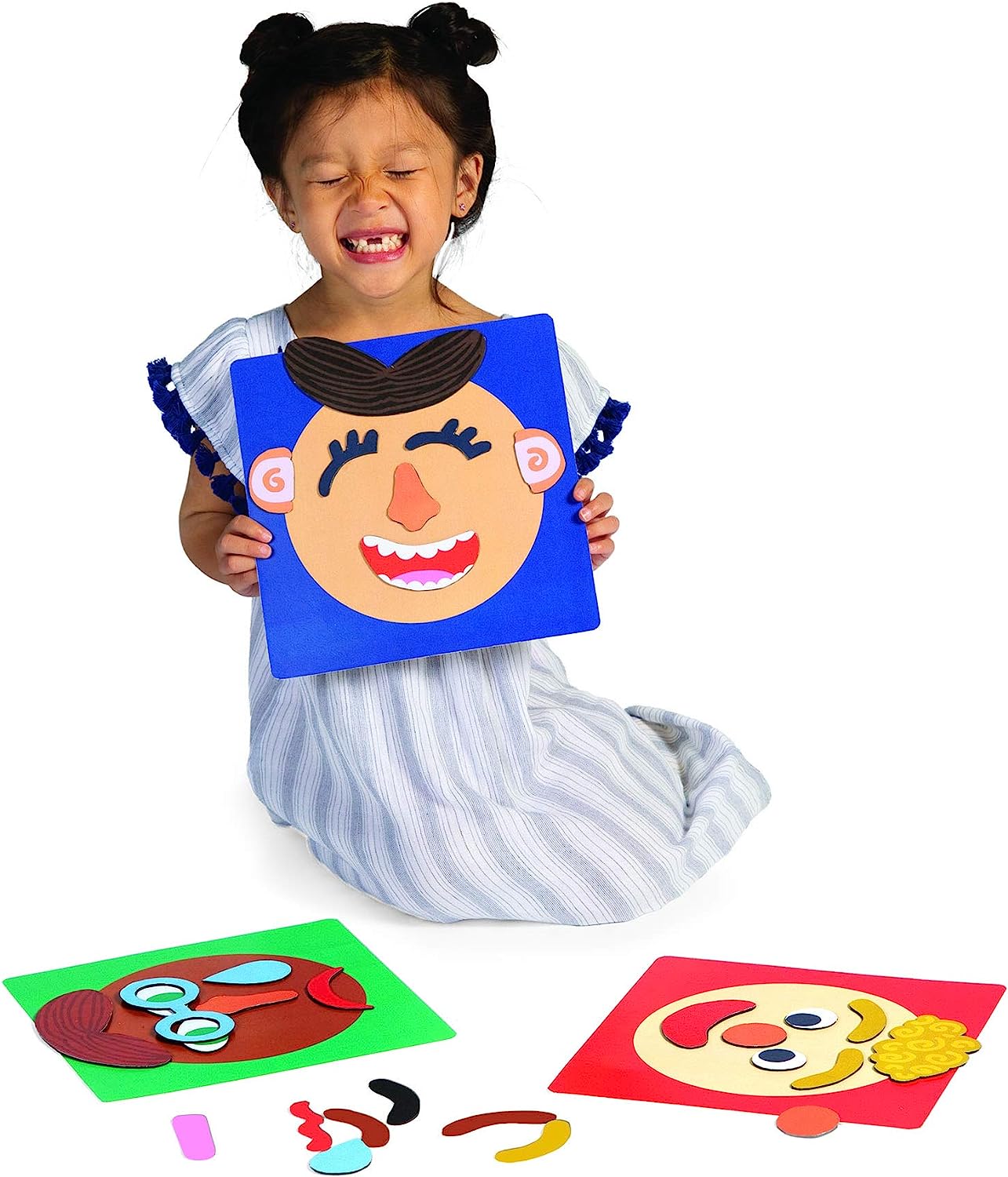 Making Faces 34-Piece Bilingual Emotion Toy for Kids 3 Years and Up for English and French Learning