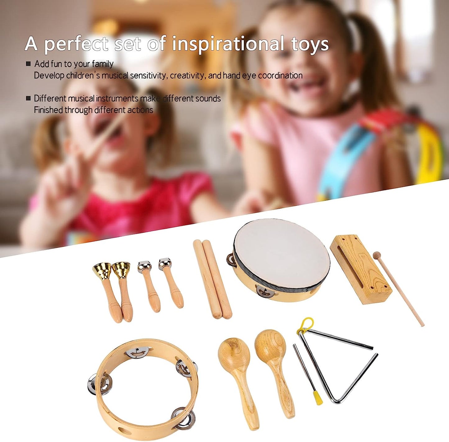 Percussion Instruments Toy, Kids Musical Instrument Set Develop Kids Musical Sensitivity for Kids Preschool Educational for Preschool Educational Music Toys