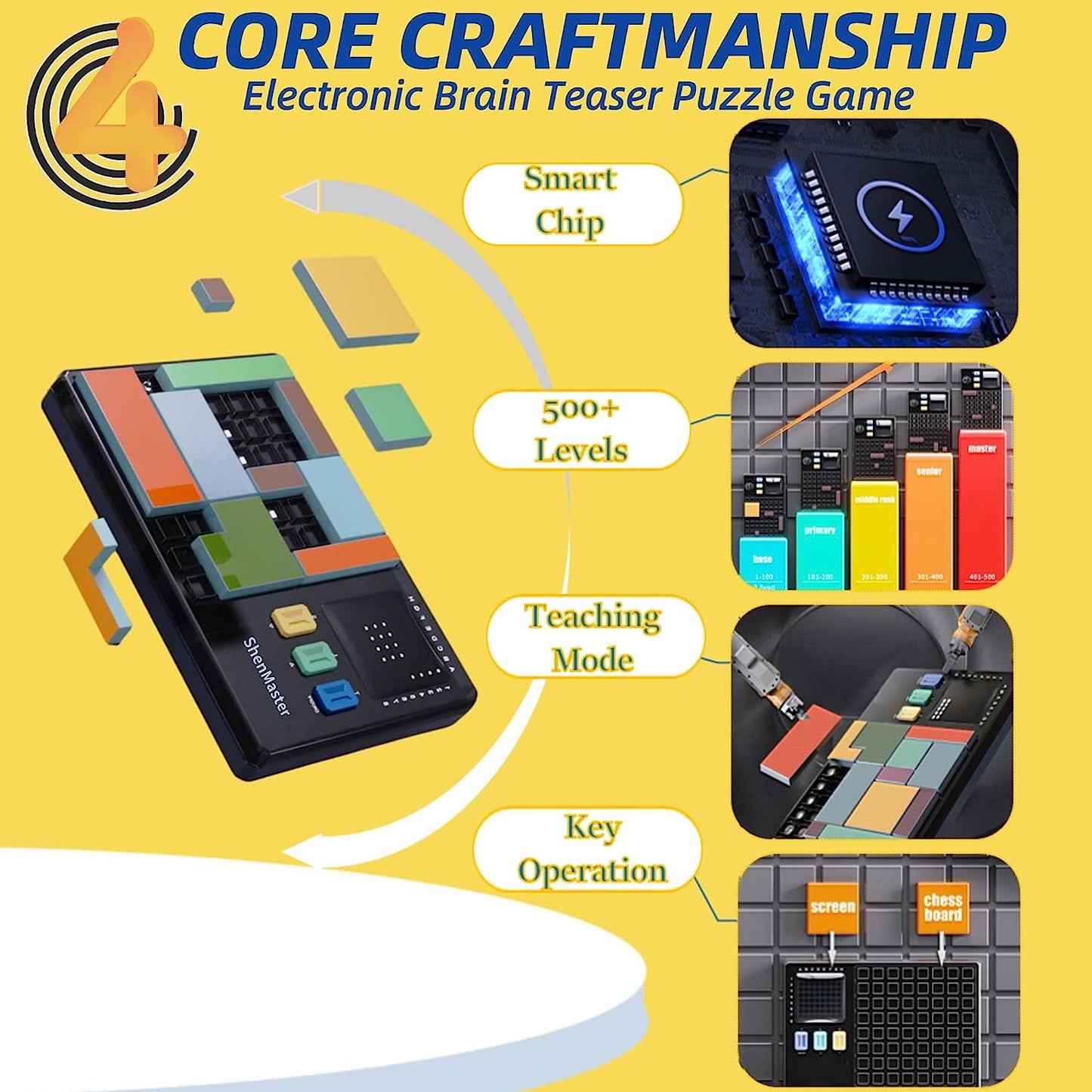 Brain Teaser, Logic Puzzles, STEM Projects for Adults & Kids, Boys & Girls 8-9-Teens Year Old Gift Ideas, Educational Travel Board Game Fidget Toy - Unlock Your Mind and Have Fun!