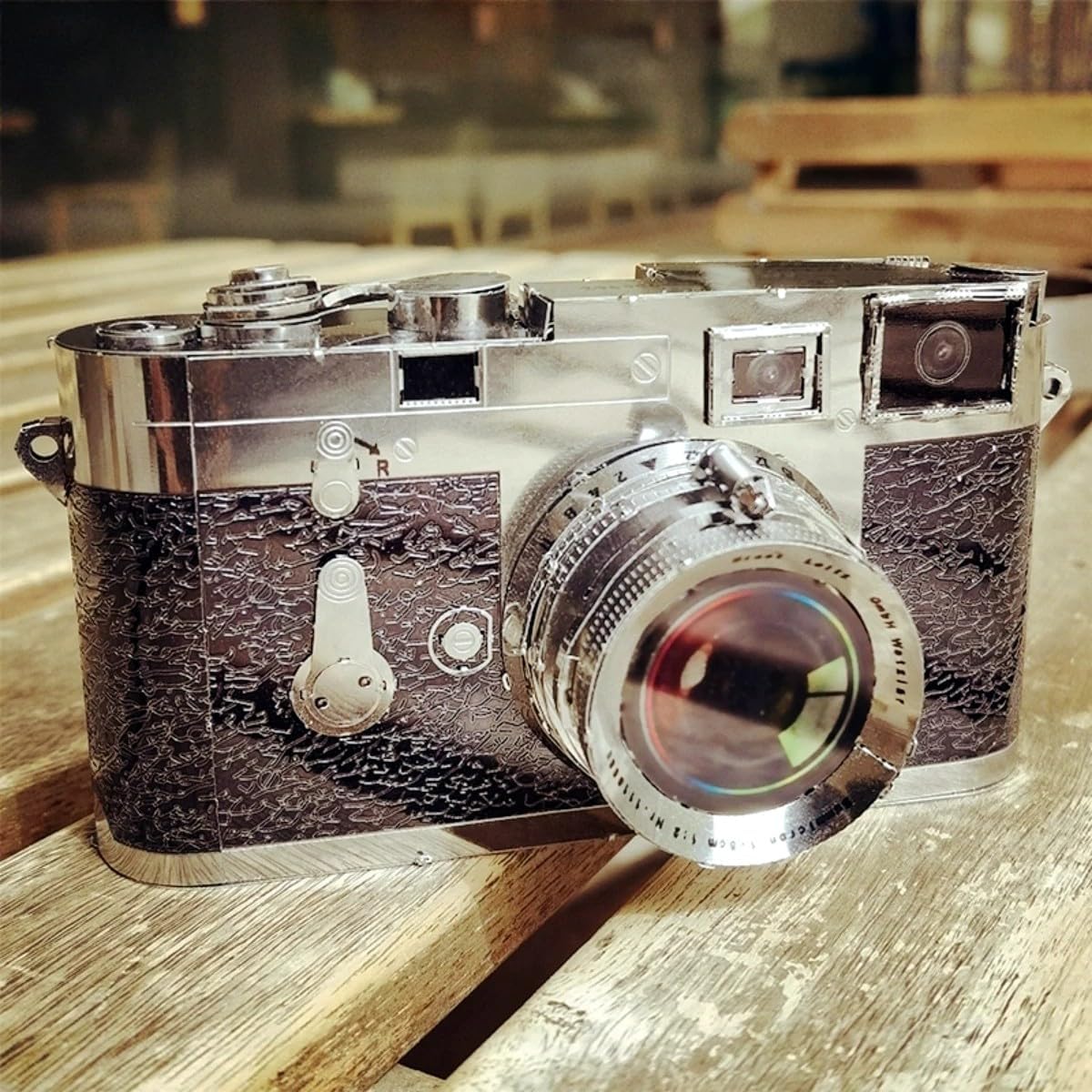 Metal 3D Puzzle, DIY 3D Camera Model Kits, 3D Puzzles Vintage Camera Model Kits to Build for Adults Brain Teaser Puzzles Toys, Great Birthday Gifts (Style B)