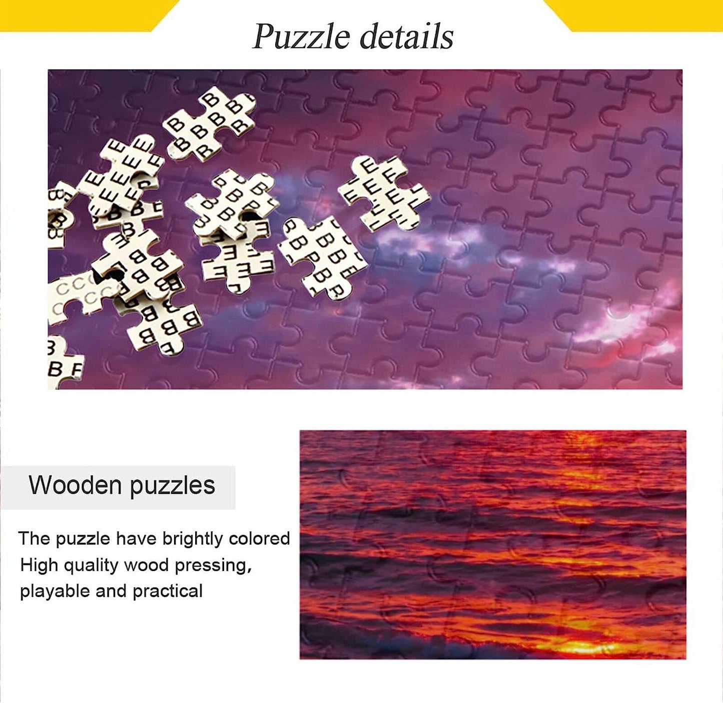 Beach Plam Tree Wooden Jigsaw Puzzles Intellectual Entertainment Educational Puzzles Fun Game for Family Children and Adults,1000pieces