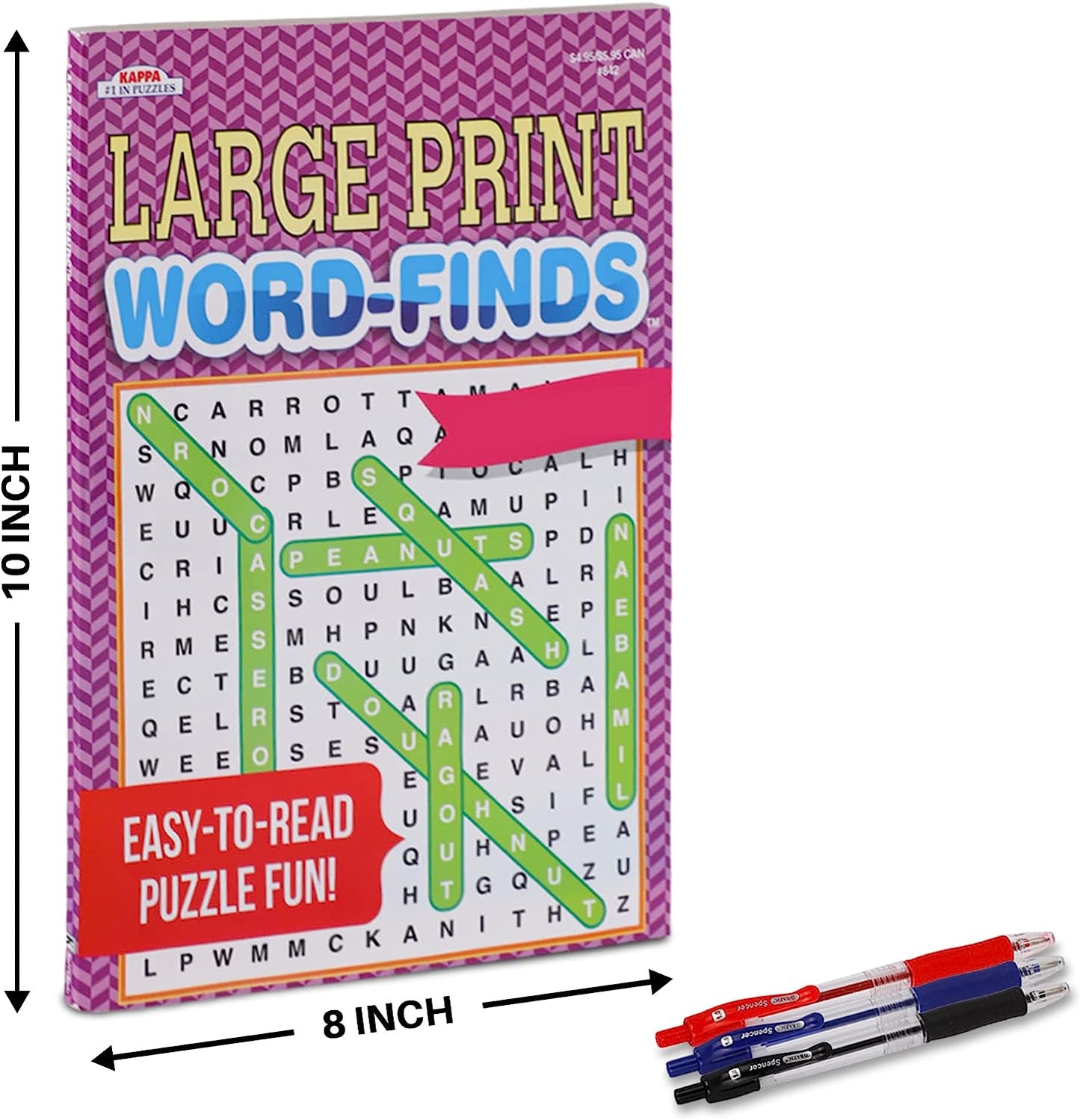 12-Pack 1000+ Large WordSearch Puzzle Books for Adults, Aging Seniors Brain Stimulation Giant Print Words Activity Books (Variety Pack Bulk), Paperback - 8x10