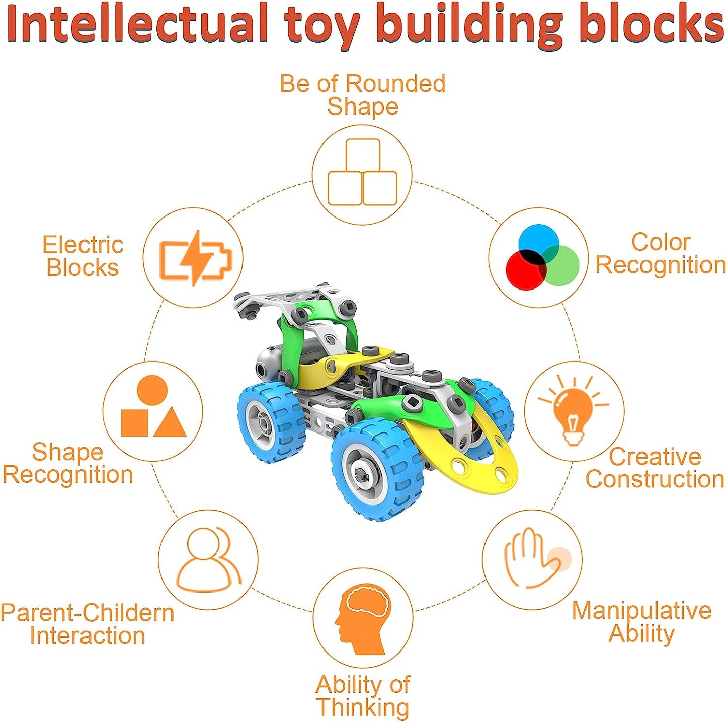 Building Blocks STEM Toys for Kids 4 5 6 7 8+ Year Old 109PCS Birthday Gifts Educational STEM Building Toy Kit for Boys Girls Building Set Stem Projects for Kid Creative Learning Games Steam Activity