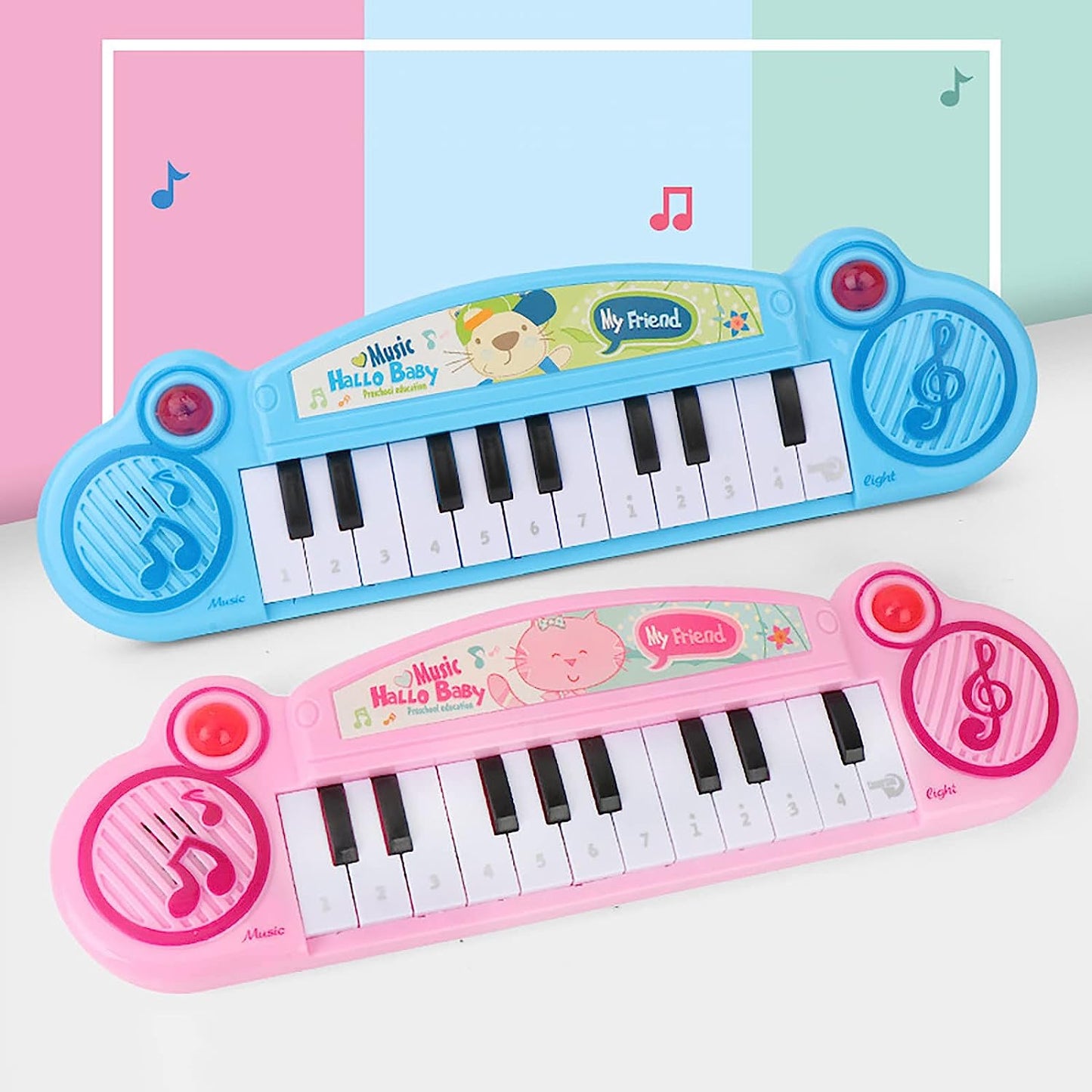 12 Keys Kid Keyboard Piano, Kids Multifunction Music Educational Instrument Toy, for 3,4, 5, 6, 7, 8 Girls and Boys