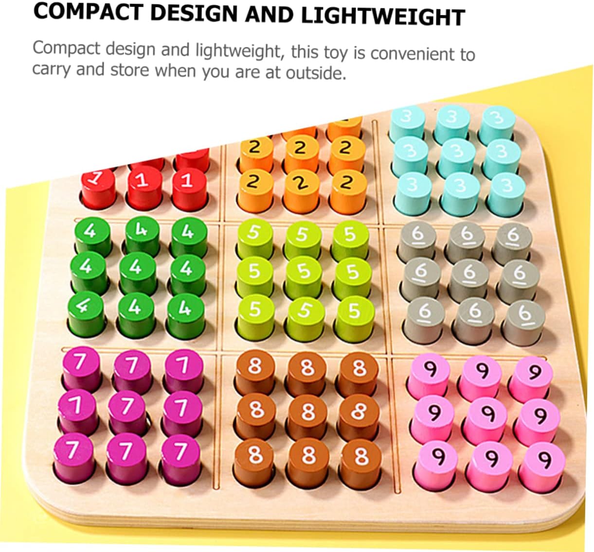 Wooden Toys 2 Sets Sudoku for Kids Educational Kids Kids Sudoku Game Sudoku Board Game Math Brain Teaser Children Leisure Plaything Peg Board Kids Supplies Kids Toys
