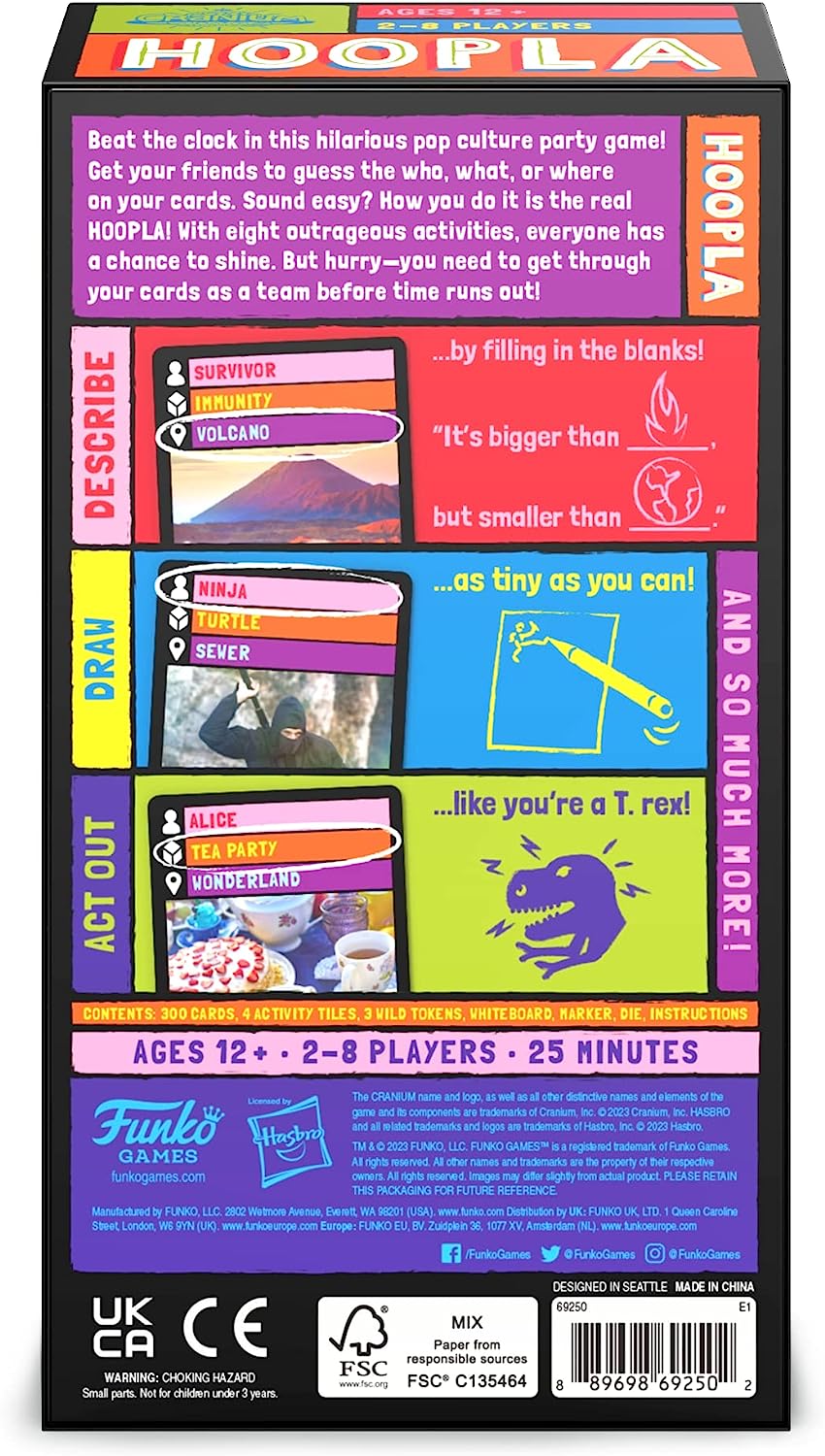 Cranium Hoopla Party Game for 2-8 Players Ages 12 and Up