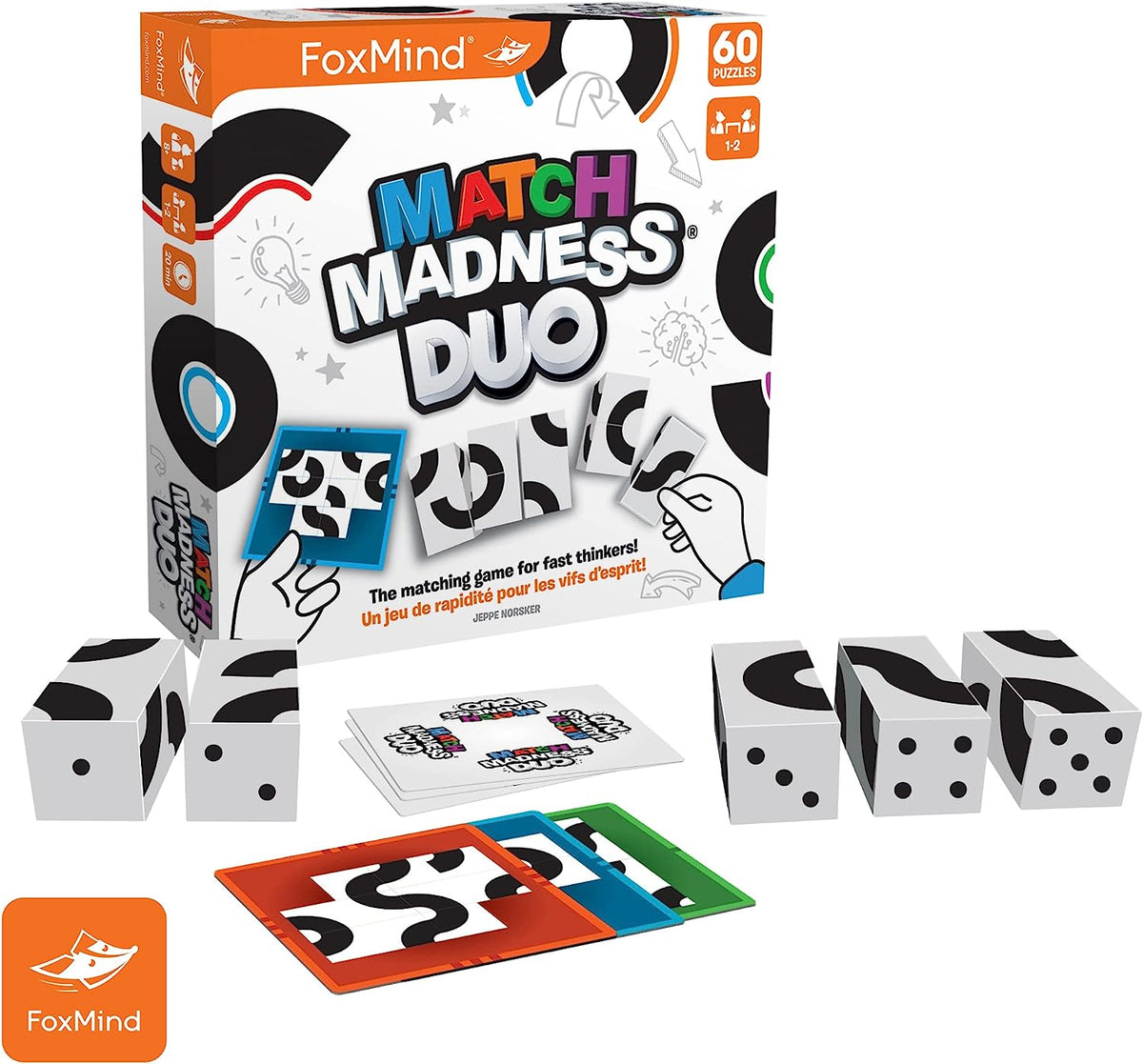 Match Madness Duo, The Matching Game for Fast Thinkers, Fast-Paced and Action-Packed, Pattern Recognition and Dexterity, Made for 2 Players, for Ages 8 and