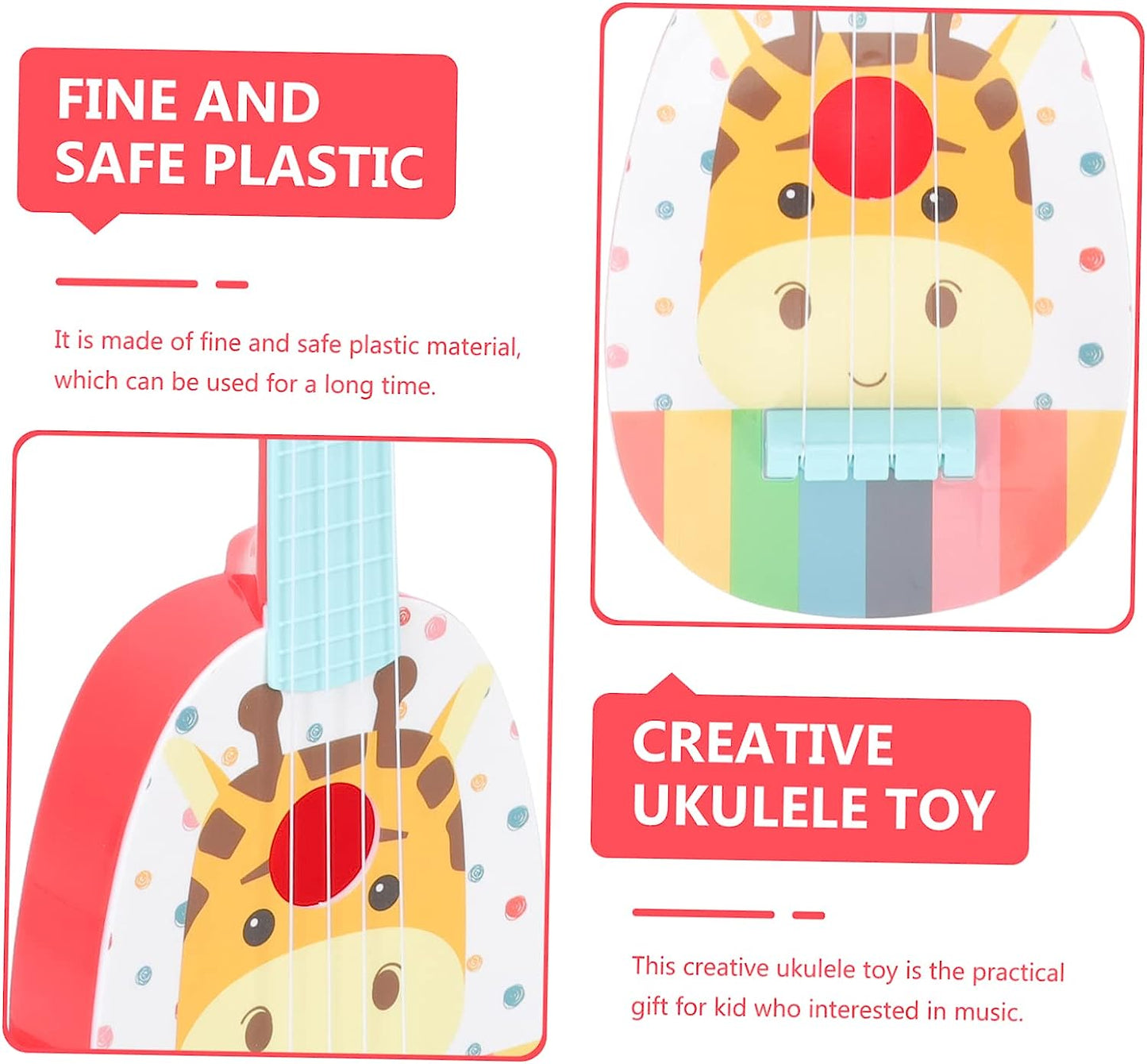 2pcs Ukulele Toy Musical Toys Toy for Kids Plastic Playes Children Ukulele Toy Kids Musical Instrument Musical Instrument Plaything Ukulele Plaything Mini Ukulele Plastic Ukulele