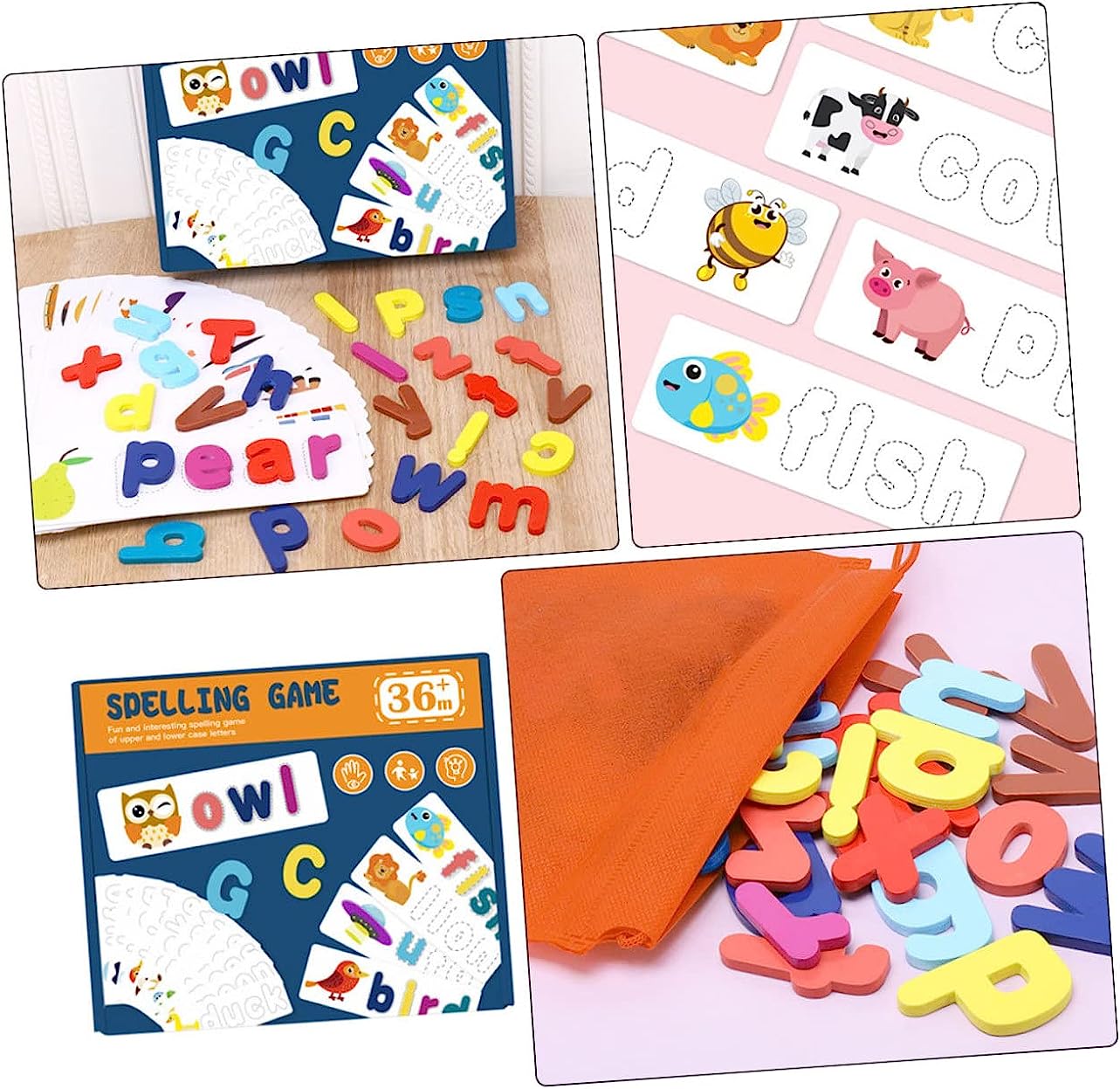 1 Set Spell Words Educational Wooden Building Blocks Wooden Kids Puzzle Plaything Early Learning Puzzles Child Jigsaw Puzzle Puzzle Baby Kids Puzzles Educational Puzzles