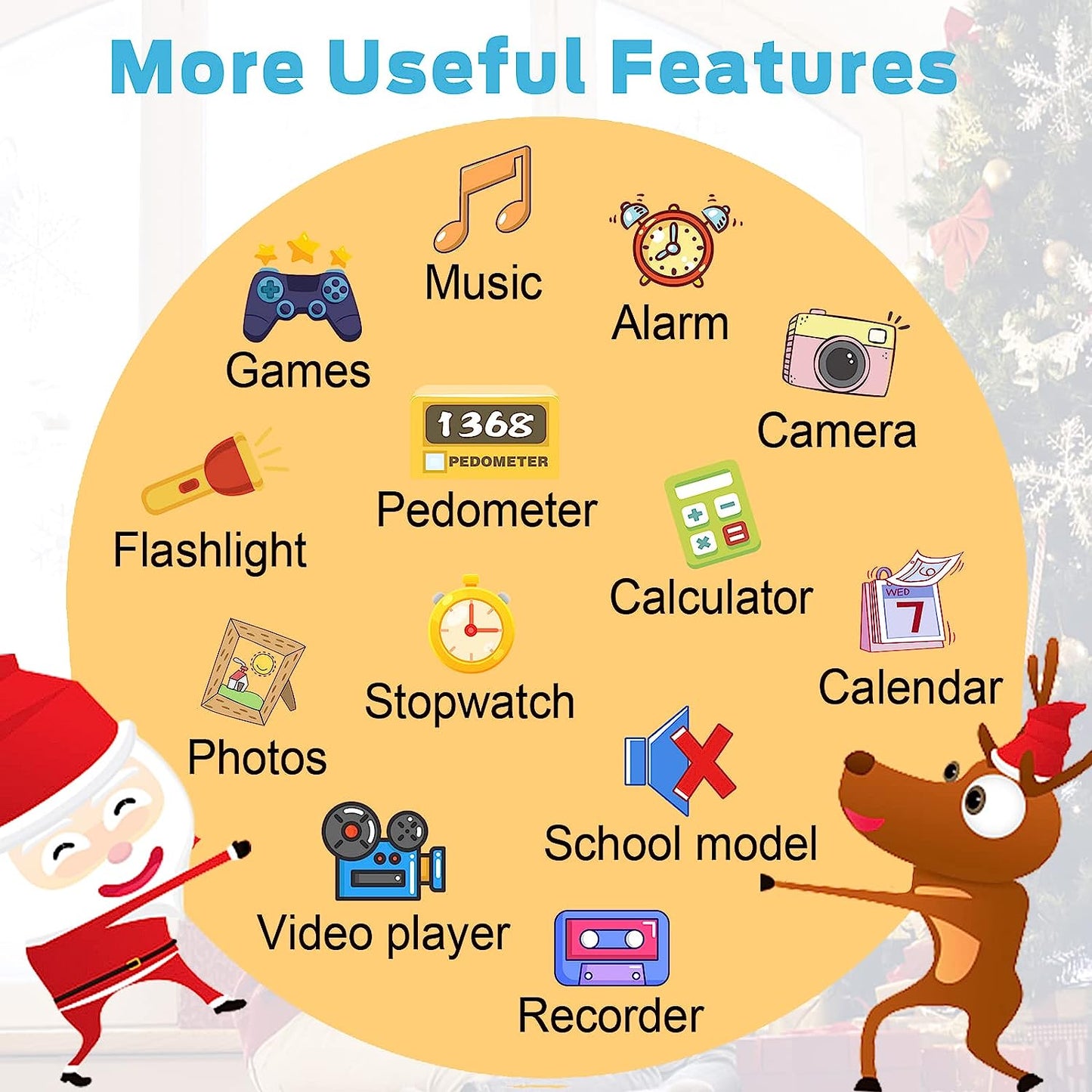 Smart Watch for Kids - Kids Smart Watch Boys Girls Smart Watches with 17 Learning Games Camera Music Clock Pedometer HD Touch Screen Educational Toys for Kids Toddles Birthday Gift for Boys Ages 4-12