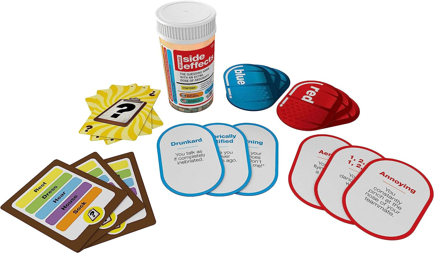 May Cause Side Effects - The Guessing Game with an Extra Dose of Absurdity,includes 50 Blue Pill Cards