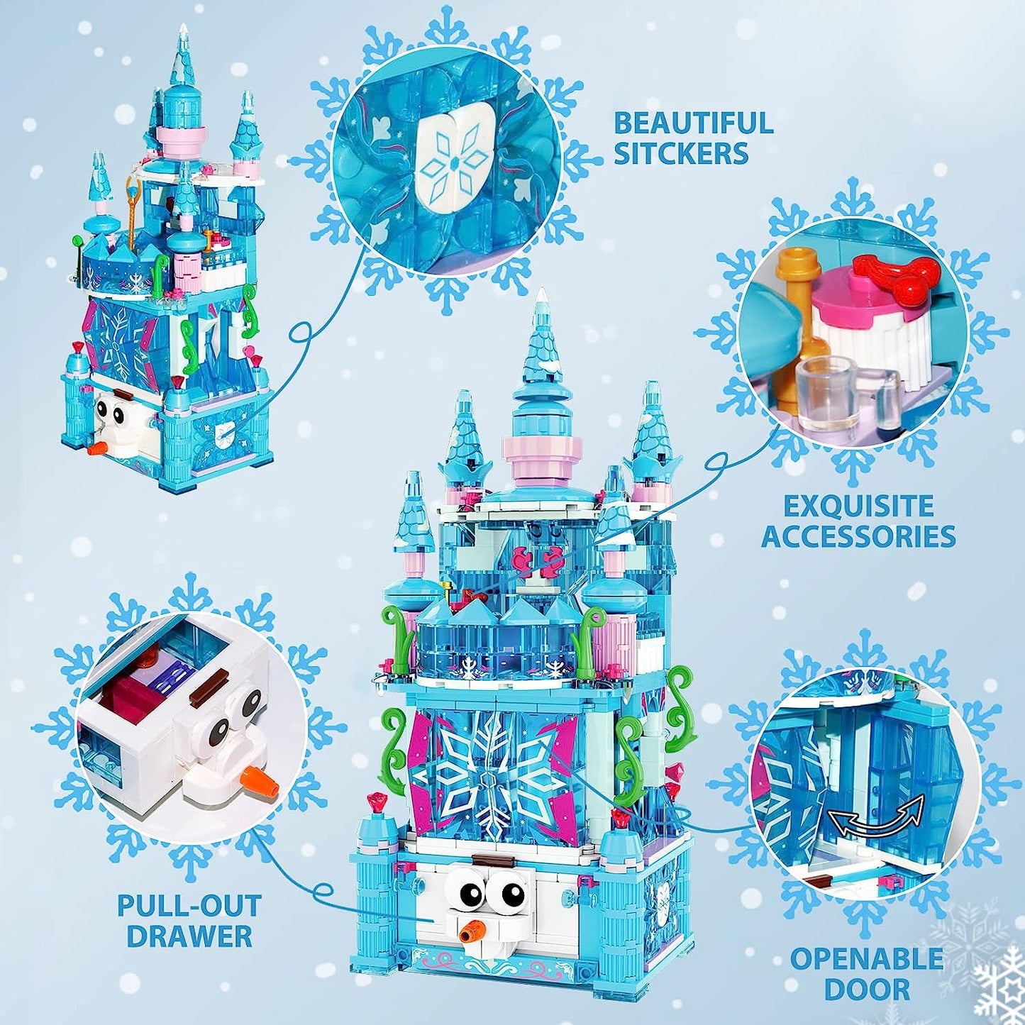 Princess Castle STEM Building Toys for Girls Age 6 7 8 9 10 11 12 Years Old- 492 PCS Castle Building Blocks Kits Creative Educational Building Sets Chris as Birthday Gifts for Girl Boys Kids