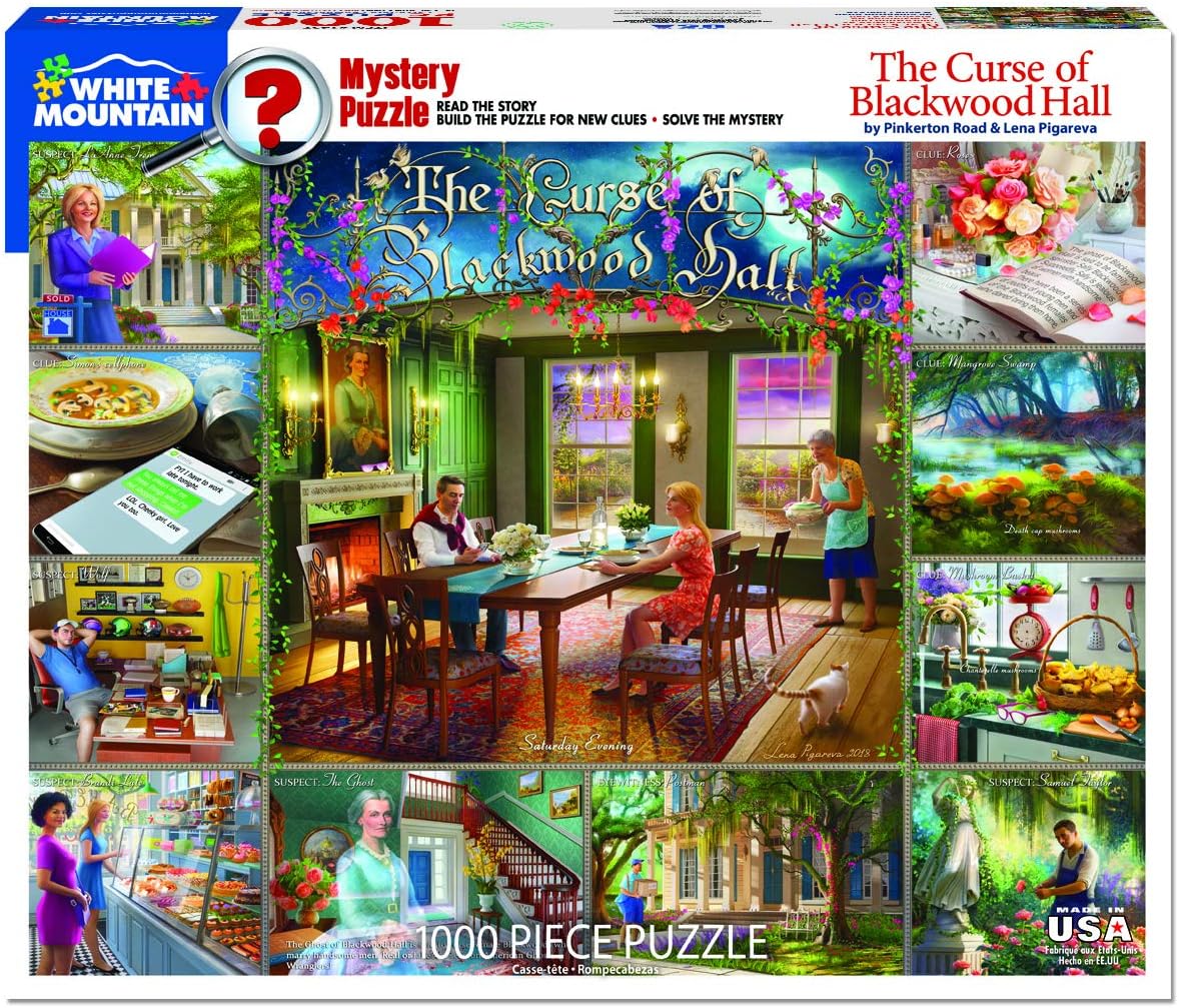 Puzzles Curse of Blackwood Hall - 1000 Piece Jigsaw Puzzle with Murder Mystery