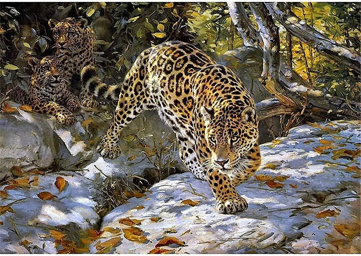 500 Pieces Jigsaw Puzzles for Adults Jaguar Jigsaw Puzzle for Educational Gift Home Decor 52 * 38cm