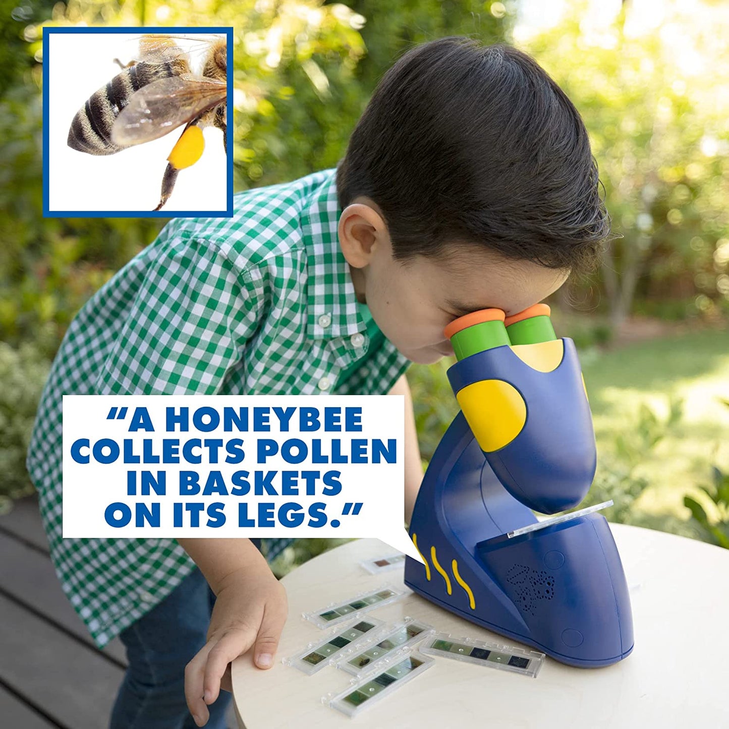 GeoSafari Jr. Talking Kids Microscope, Preschool Science Toy, Featuring Bindi Irwin, Gift for Boys & Girls, STEM & Science Toy, Ages 3+