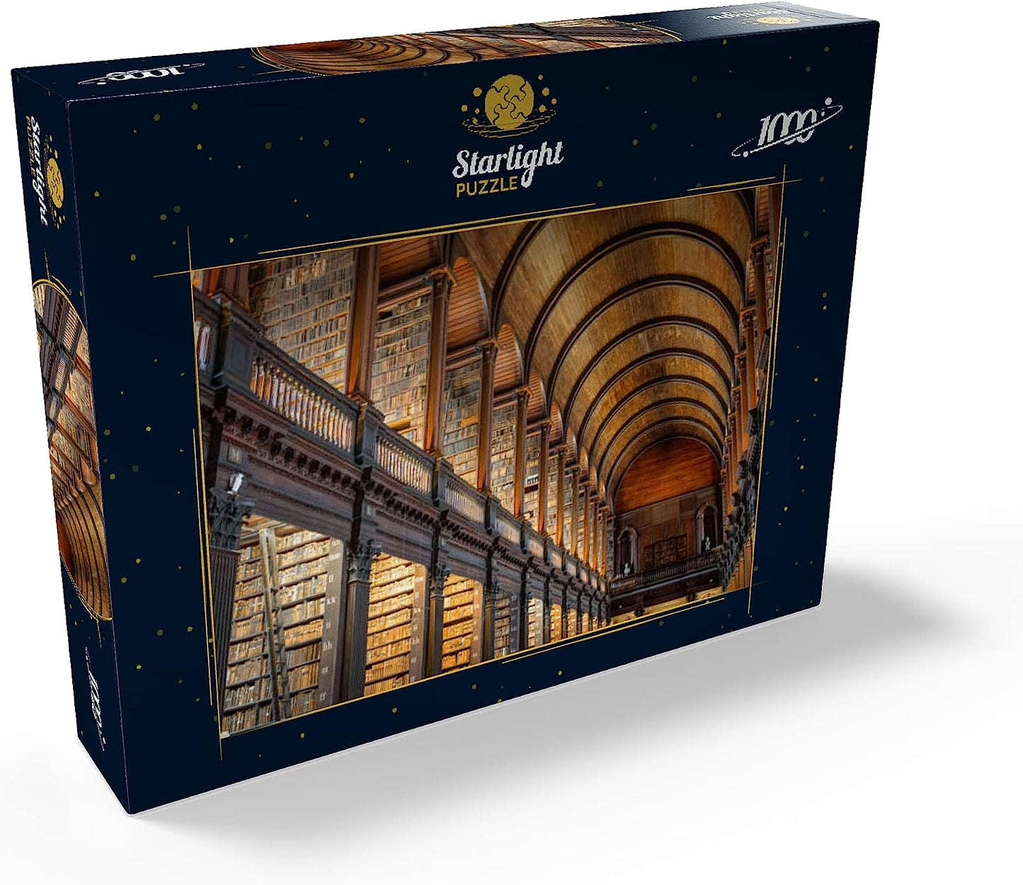 Books in The Long Room Library, Trinity College Dublin Ireland - Premium 1000 Piece Jigsaw Puzzle for Adults