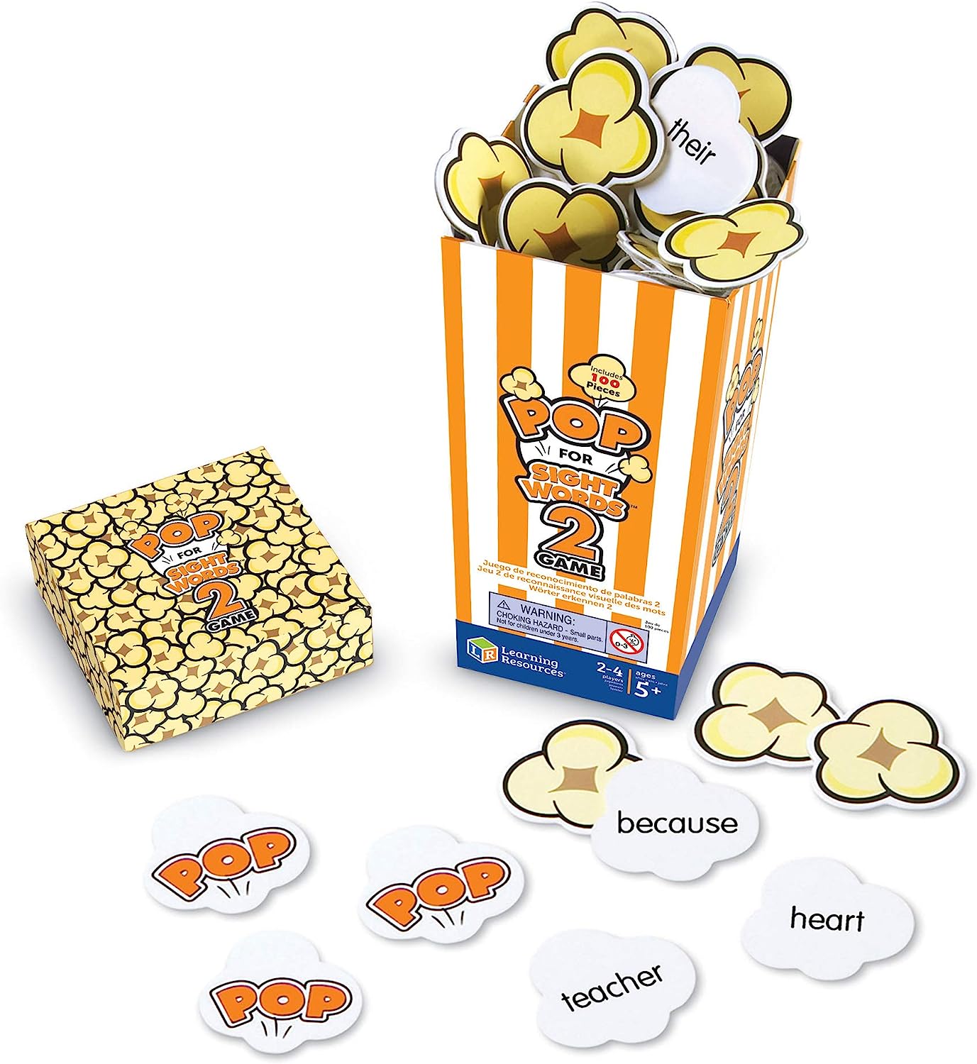 Learning Resources Pop for Sight Words Bundle,Language Building Skill Games, Homeschool or Classroom, 2-4 Players, 100 Card Set, Ages 5+