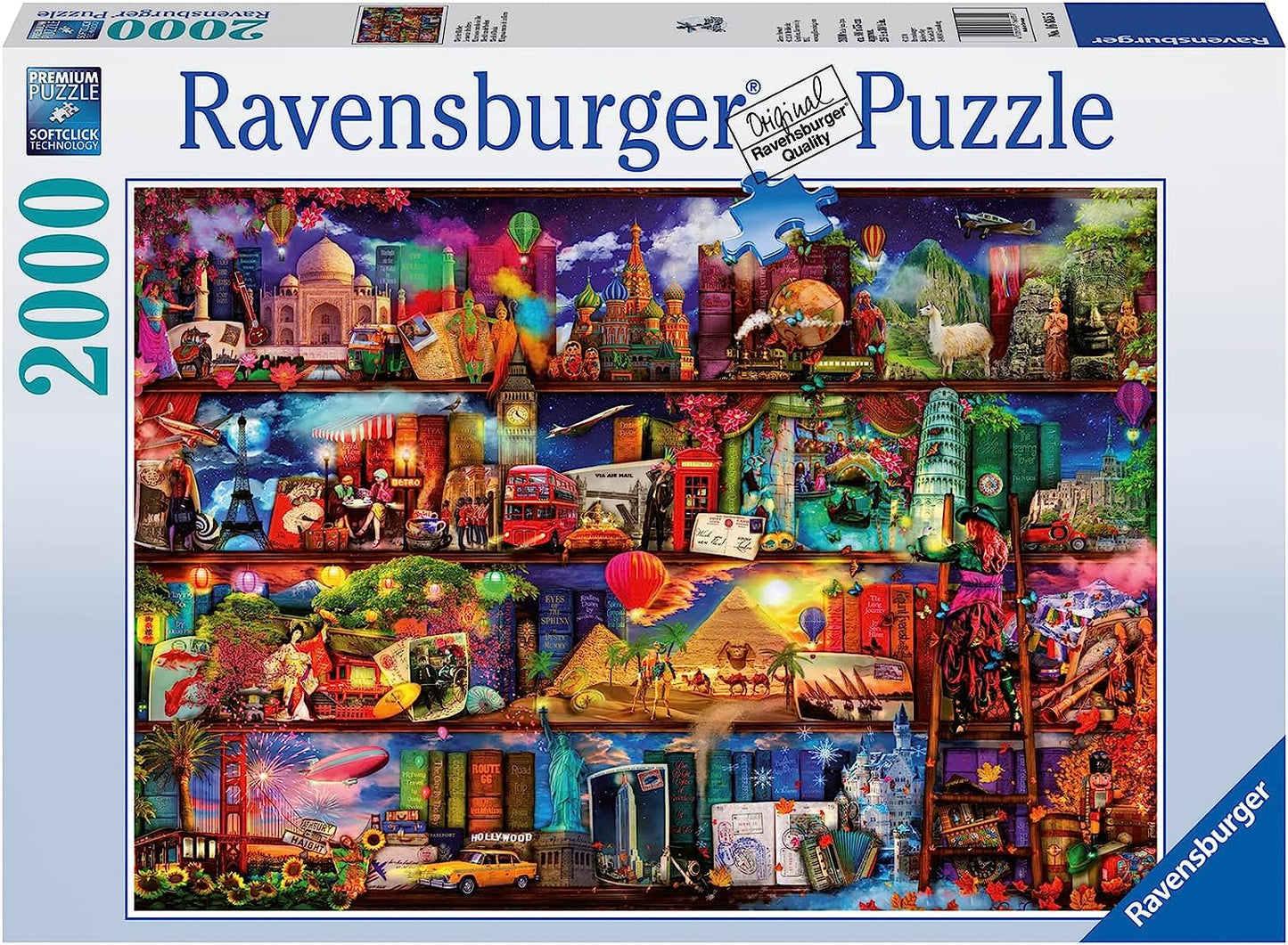 World of Books Puzzle 2000 Piece Jigsaw Puzzle for Adults – Softclick Technology Means Pieces Fit Together Perfectly