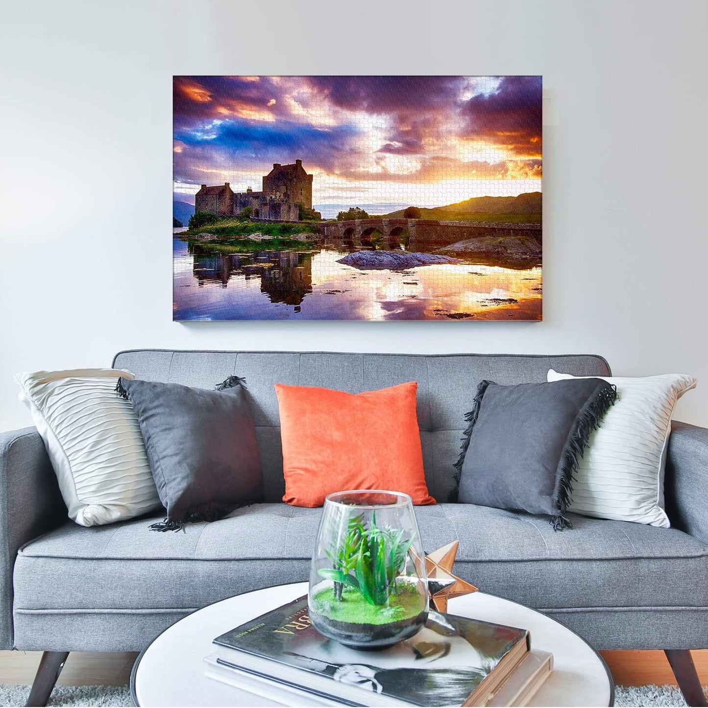 Puzzles for Adults Jigsaw Puzzles 1000 Pieces for Adults Kids– Eilean Donan Castle Scotland Wooden Puzzle Jigsaw Puzzle Artwork Intellective Educational Toys Gifts(29.5x19.7 Inches)