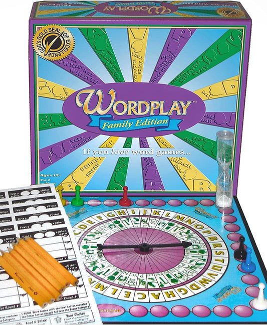 Wordplay Board Game, A Fast-Paced Word Challenge Game Where Players Compete Against Each Other in Every Round. Classic Party and Game Night Fun for Adults and Family. Ages 15 to Adult.