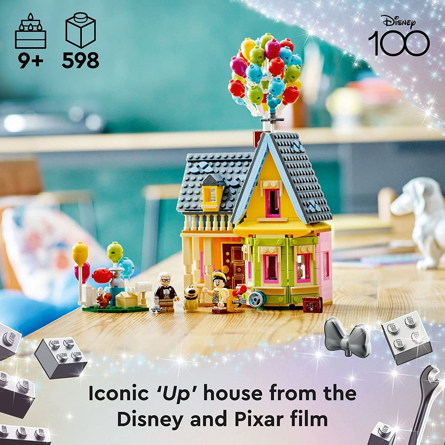 and Pixar ‘Up’ House 43217 100 Celebration Building Toy Set for Kids and Movie Fans Ages 9+, A Fun Gift for Fans and Anyone Who Loves Creative Play