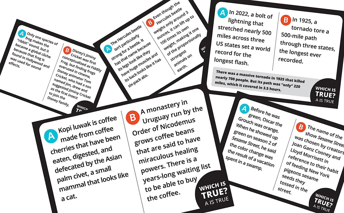 Plausability - A Trivia Game for Teens and Adults, Guess Which “Fact” is True?