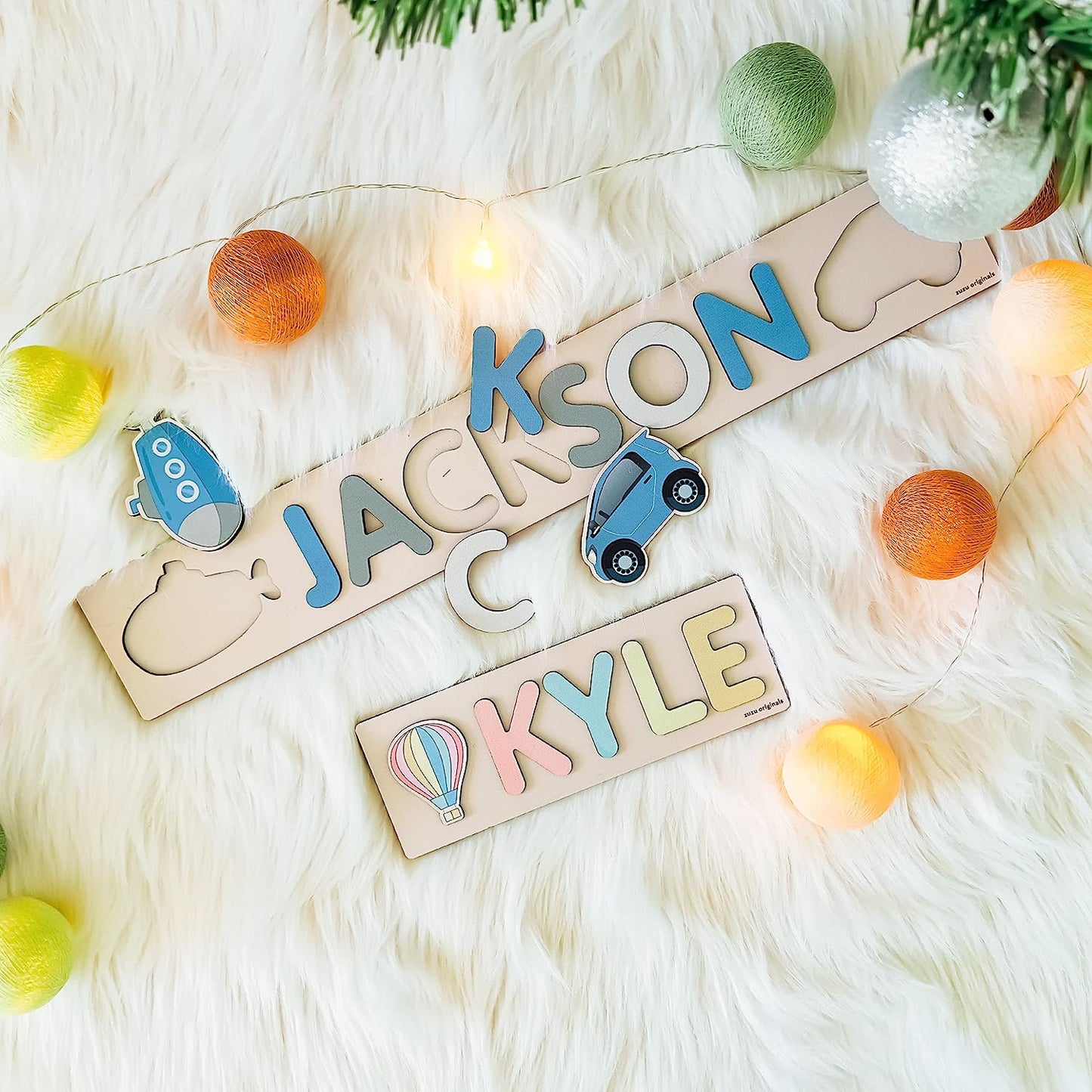 Personalized Name Puzzle with Wooden Toy | Toys | Baby Gift | First Chris as | Toddlers Gift | Baby Shower Gift for Kids | Name Puzzle