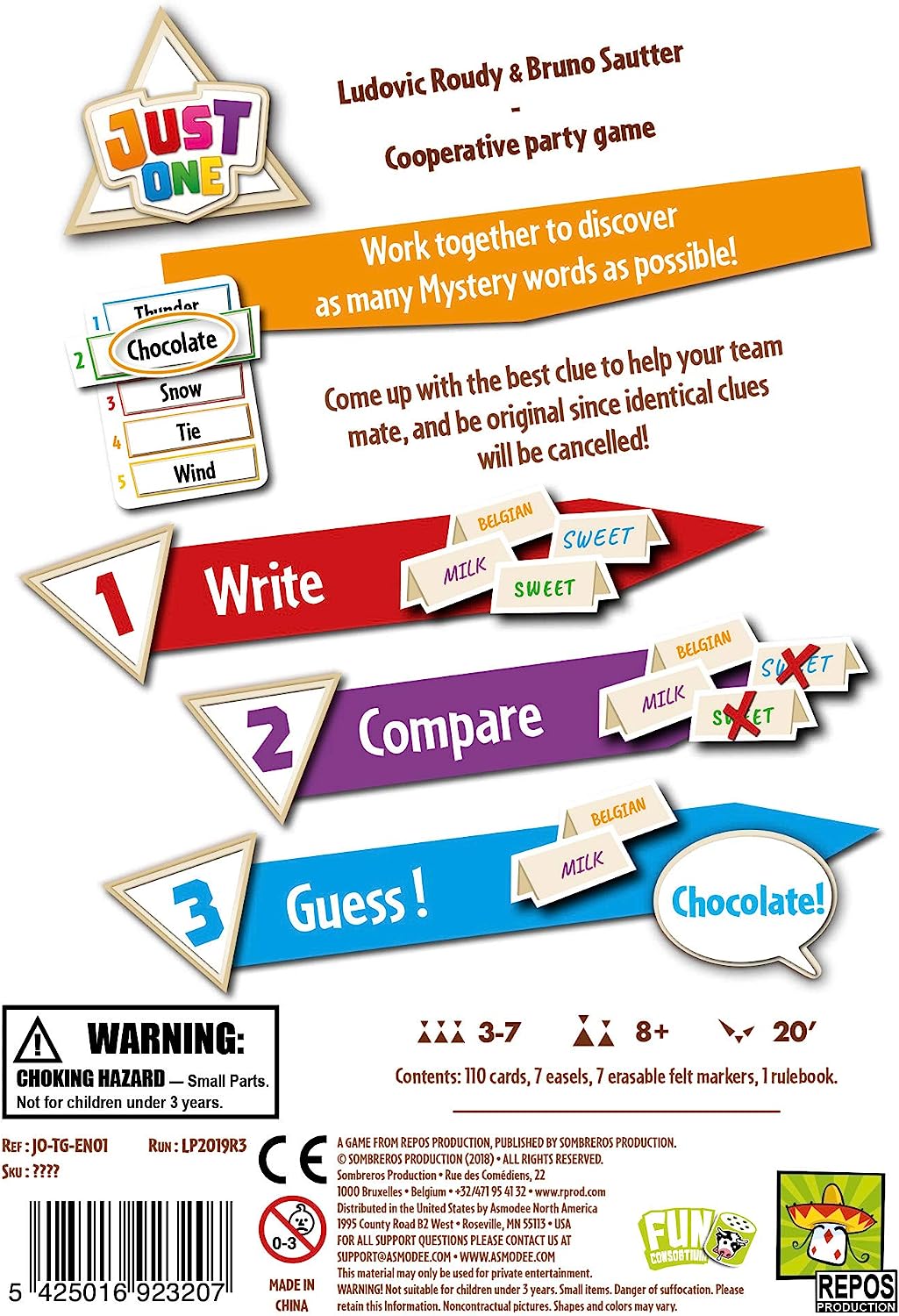 Just One Party Game (White Box) | Cooperative Board Game for Adults and Kids | Fun Games for Family Game Night | Ages 8 and up | 3-7 Players | Average Playtime 20 Minutes | Made by