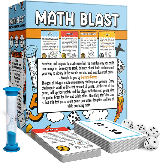 Math Blast! Math Game for Kids 8-12 & Over | Fun Educational Game for Home or Classroom - Practice Math The Fun Way
