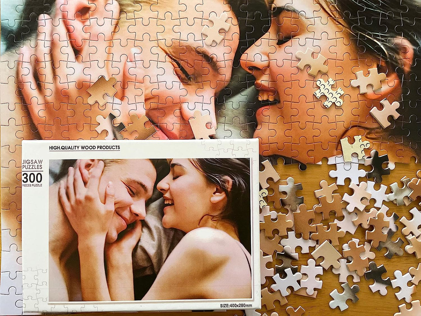 Create a Puzzle from a Photo,Custom Puzzles for Adults 300/500 Pieces and Up 1000 Puzzles for Adults Wooden (Customize 300 PCS)