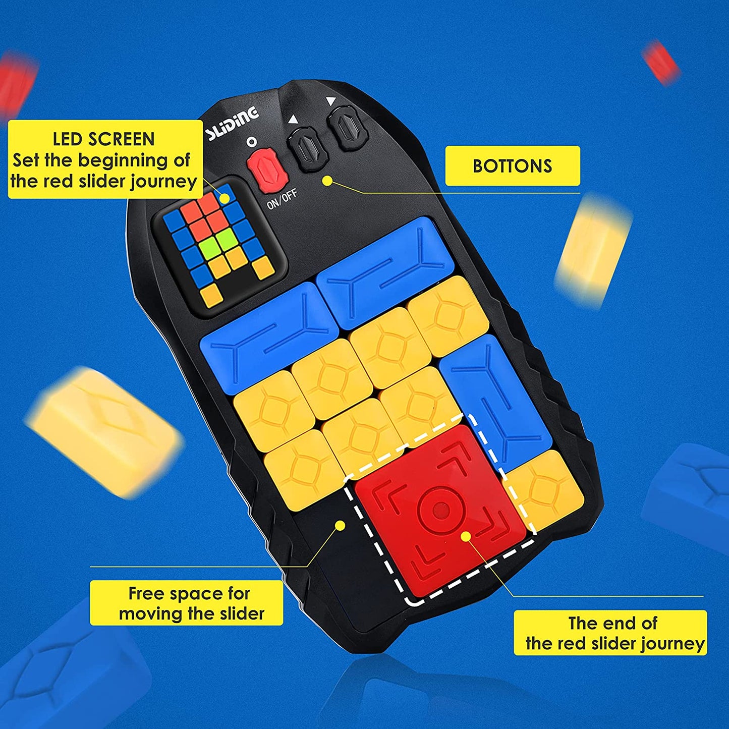Super Slide Games, Puzzle Games - with 500+ Levels, Electronic Brain Games - Travel Fidget Toys, STEM Learning Games, Brain Teaser Puzzle Fun for All Ages (Battery Included)