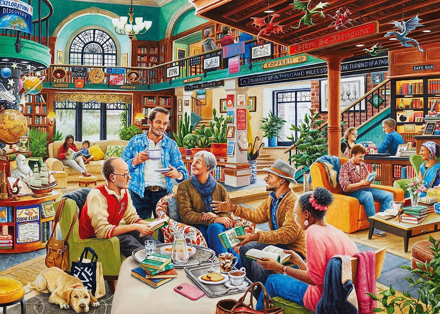 Turn The Page Bookclub 1000 Piece Jigsaw Puzzles for Adults & Kids Age 12 Years Up