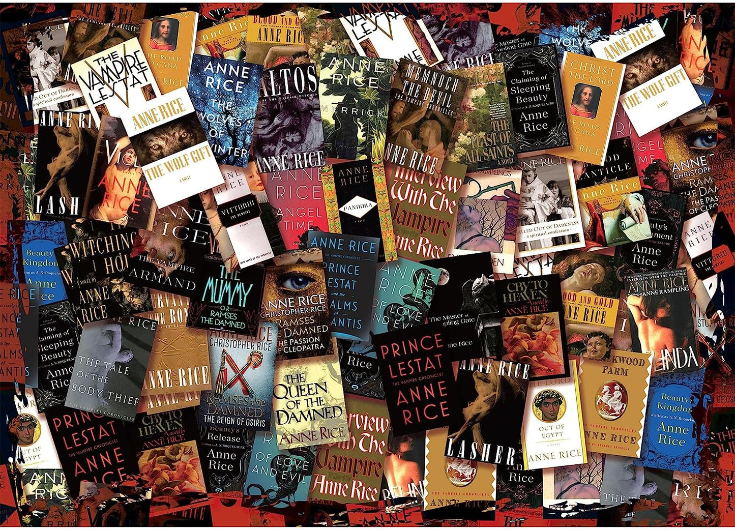 Queen Anne's Library of Horror Books 1000-Piece Jigsaw Puzzle | Fun Brain Teaser, Toys & Games for Adults | 28 x 20 Inches