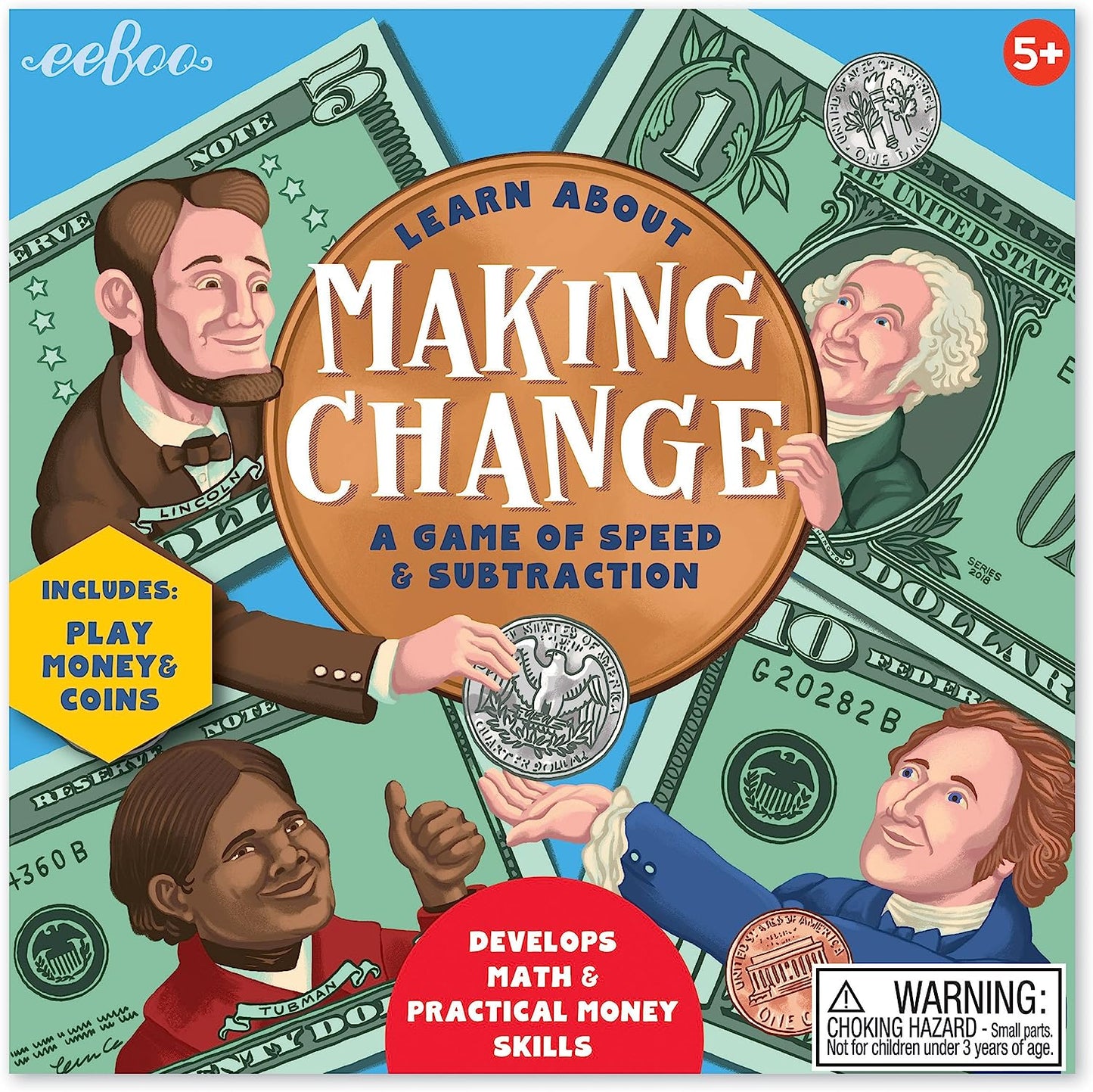 Making Change Game, Develops Math and Practical Money Skills, Educational Game that Allows for Skills to Form, Perfect for Ages 5 and up