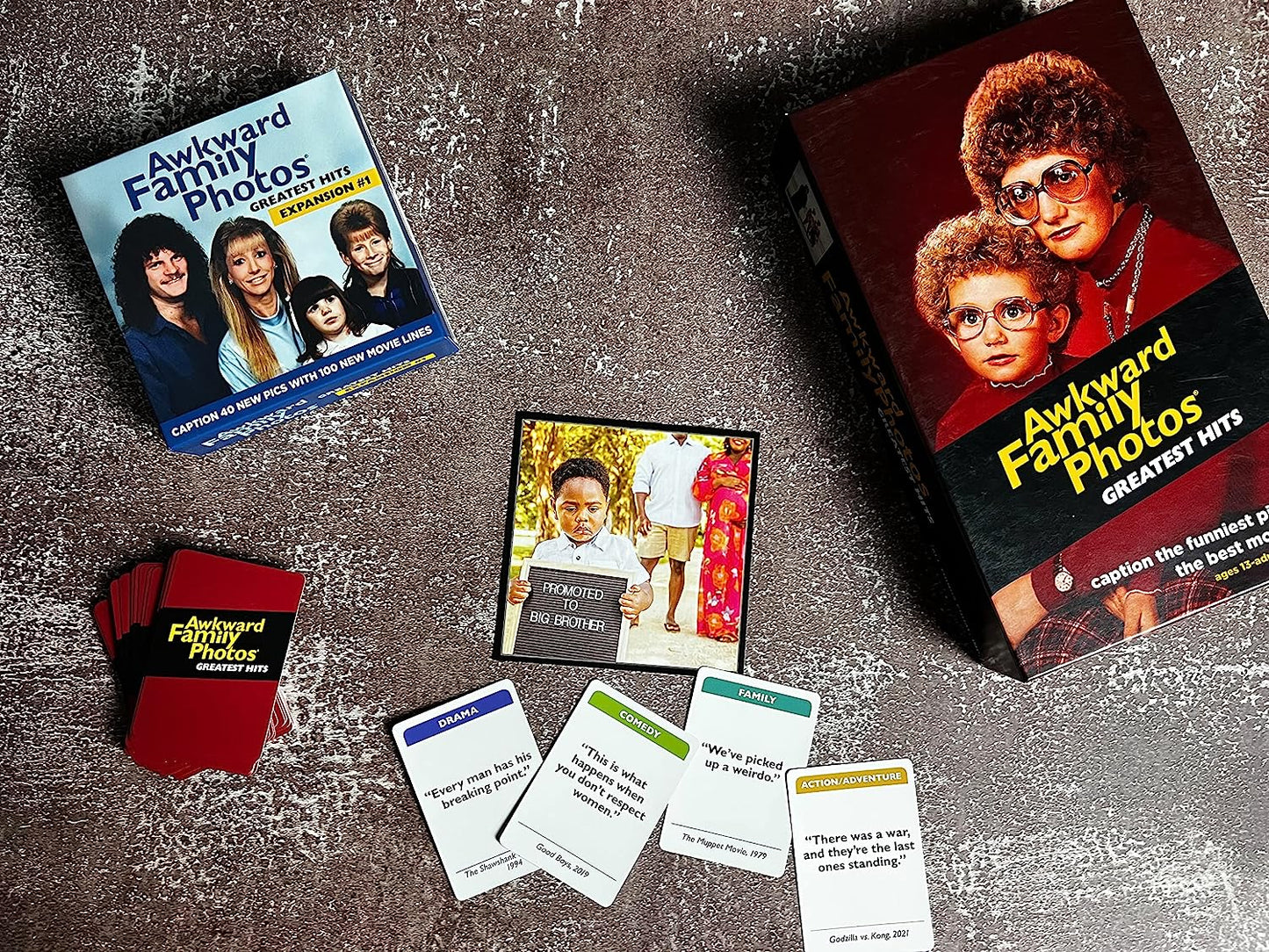Awkward Family Photos Greatest Hits - Caption Hilarious Pics with Memorable Movie Lines, Best of Original & Vol 2, plus New Pics & Movie Lines, Age 13 & Up, Better Cards, Bigger Images & A Card Box