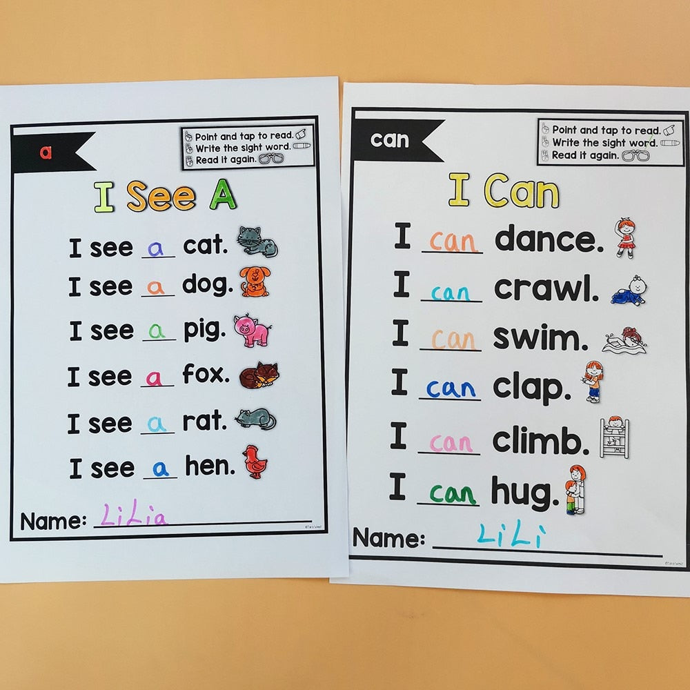 Read Write Children Learning English Workbook