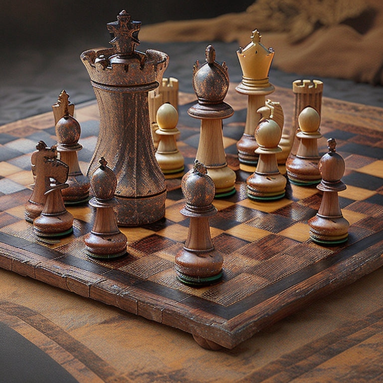 Experience the ultimate game of strategy with our exquisite wooden Chess & Checkers Set. Unleash your inner grandmaster and conquer the board today!