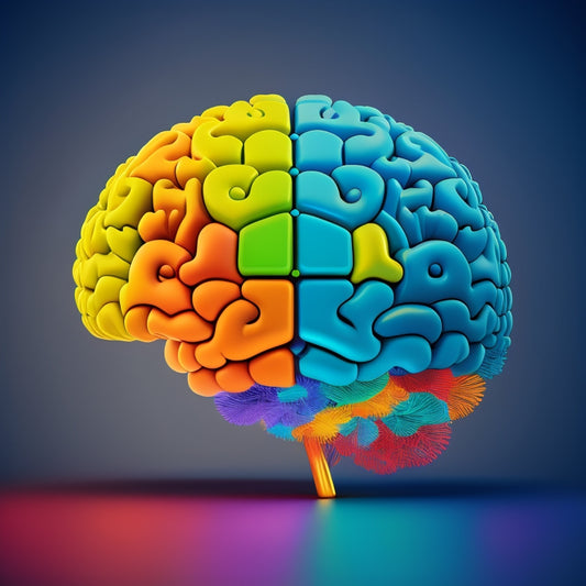 A colorful, minimalist illustration featuring a stylized brain surrounded by scattered math symbols, shapes, and puzzle pieces, with a subtle glow emanating from the center, conveying clarity and understanding.