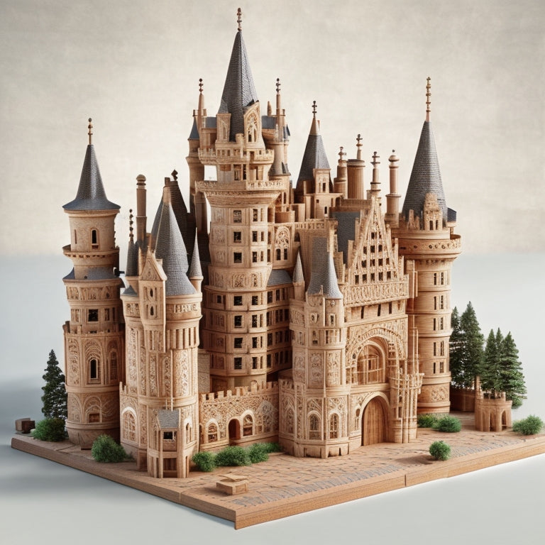 Unleash your inner architect with our 3D wooden puzzle! Craft a majestic castle model, designed for adults seeking an immersive and rewarding challenge. Start building today!