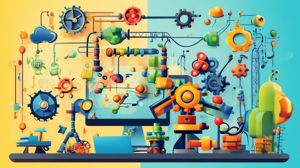 Create an image that represents STEM to STEAM: Engineering the Fun. It should depict an environment where engineering and creativity meet, with playful and interactive elements that foster learning an
