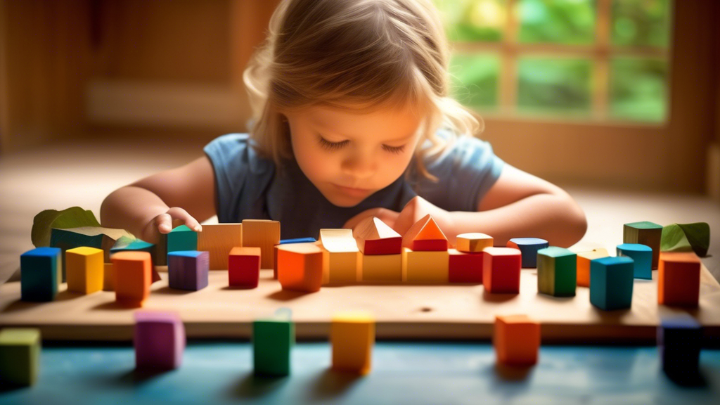 A vibrant and ethereal image that evokes the principles of Montessori and Waldorf education, where children are immersed in a sensory-rich environment that fosters their holistic development. The imag