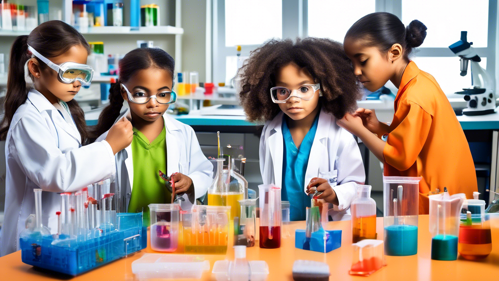 Sure, here is a DALL-E prompt for an image that relates to the article title STEM Experiments: Fueling Curiosity and Unlocking Imagination:

A group of children of diverse ages and ethnicities are con