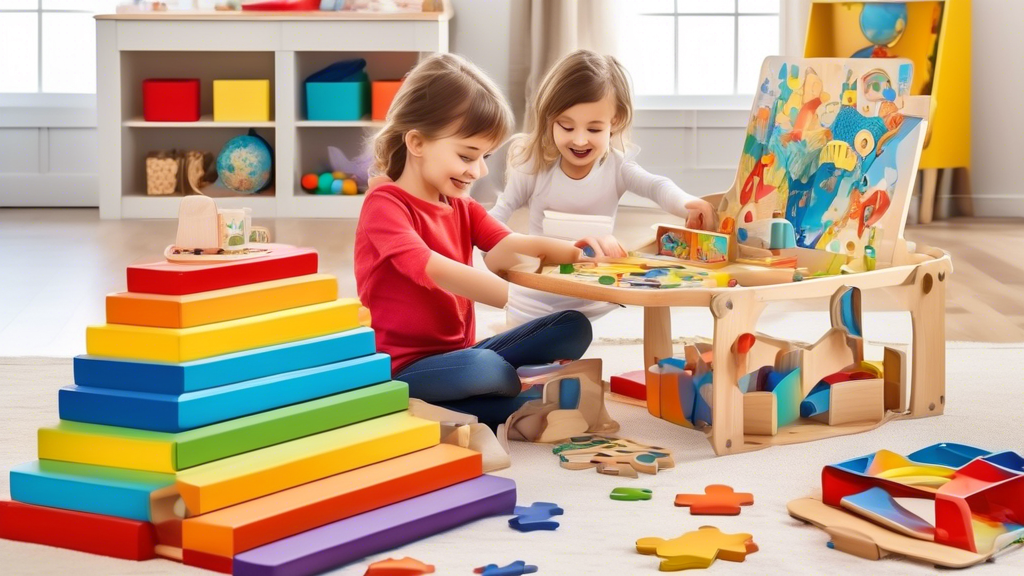 Create an image of a colorful and engaging educational activity station specifically designed for preschoolers at home. Include a variety of hands-on activities such as puzzles, building blocks, coloring materials, and books that promote learning and
