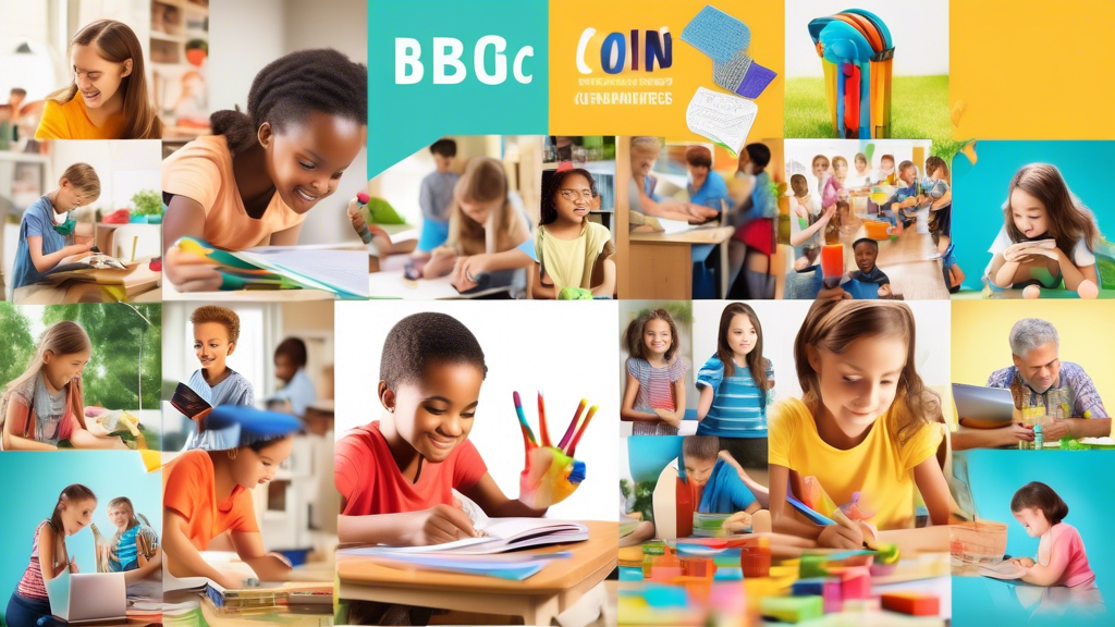 A vibrant and engaging montage of children and adults of all ages participating in various summer learning activities. The activities should showcase both indoor and outdoor environments, with a focus