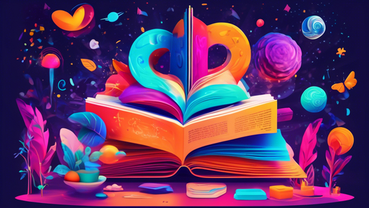 A magical, multisensory world where words and stories come to life through vibrant colors, engaging textures, and interactive elements, creating an immersive experience that fosters literacy and a lif