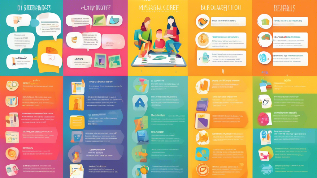 A colorful and engaging infographic featuring interactive tools that parents and teachers can use to effectively communicate and collaborate, including online platforms, messaging apps, and shared cal
